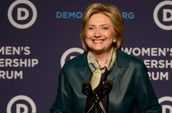 Hillary Clinton speaks during the Democratic National Committee 22nd Annual Women's Leadership Forum National Issues Conference at Grand Hyatt Washington DC on October 23, 2015 in Washington, DC.
