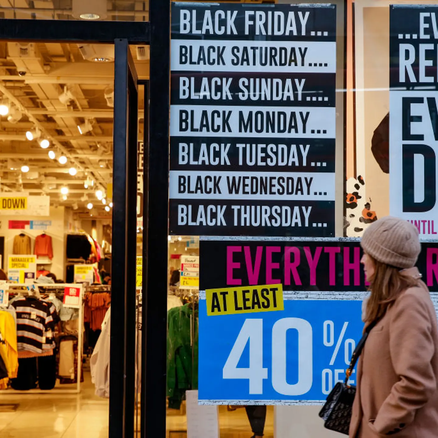 London Stores Advertise Their Black Friday Events
