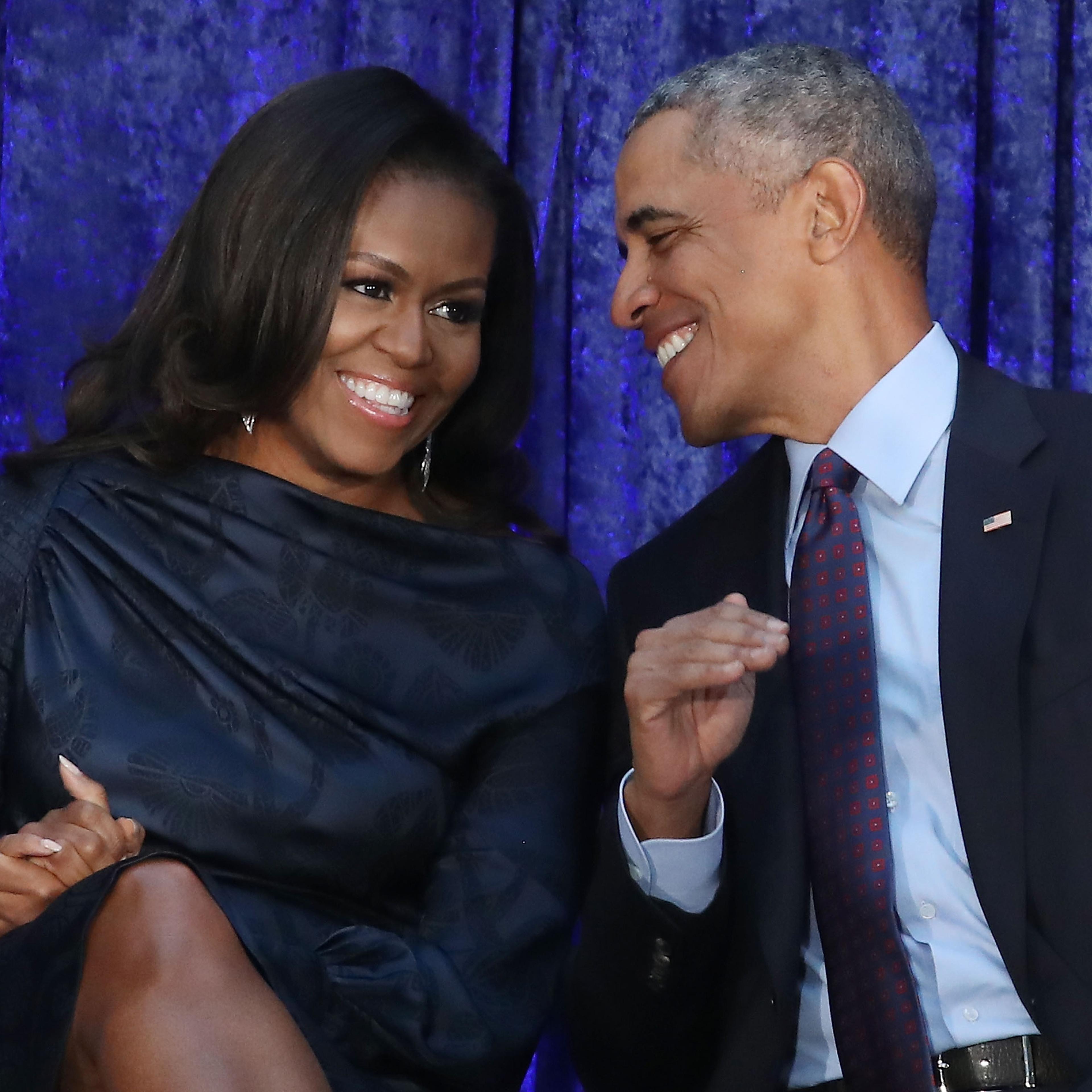Barack And Michelle Obama Attend Portrait Unveiling At Nat'l Portrait Gallery