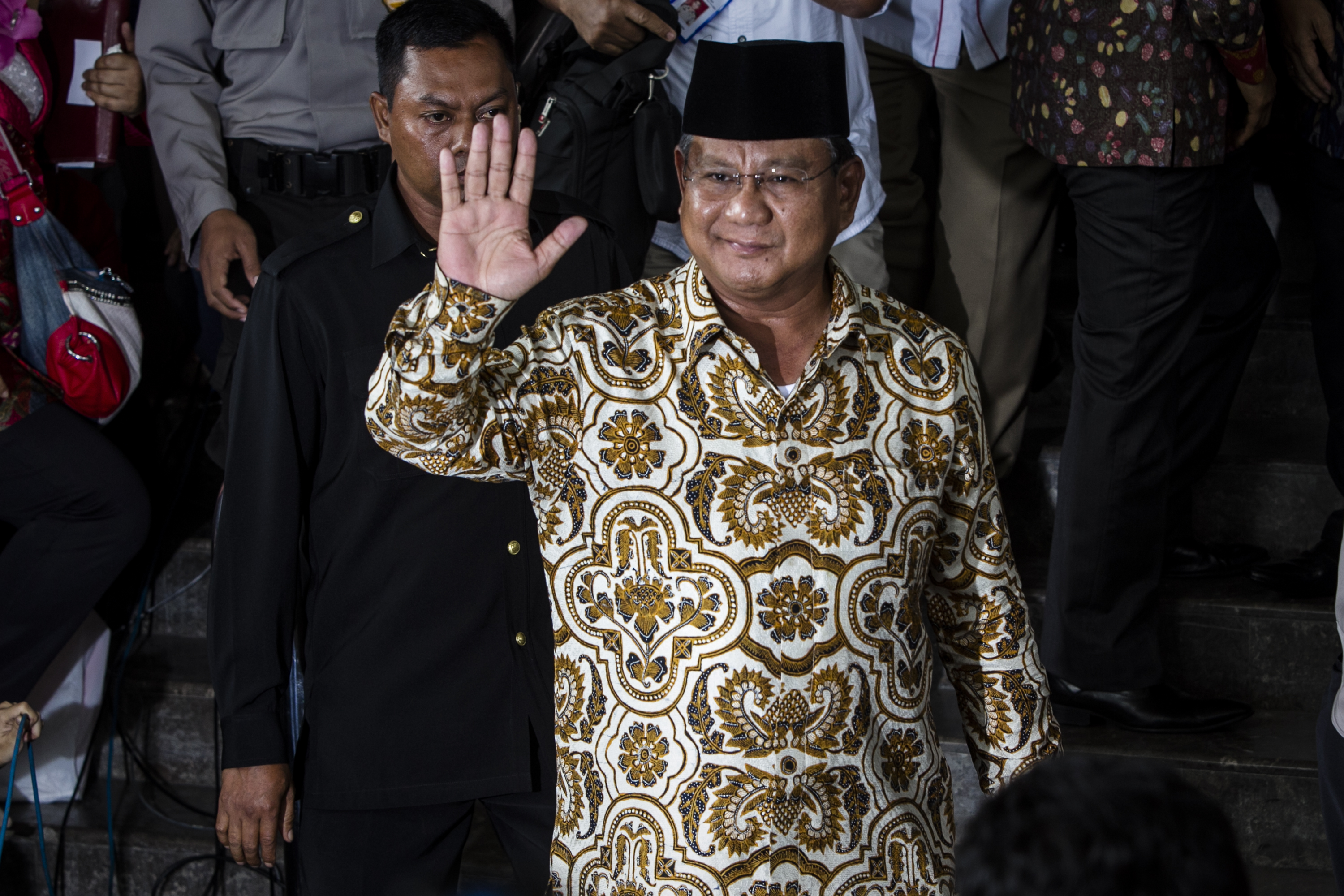 Jakarta Presidential Candidate Prabowo Subianto Attends Anti-Corruption Commission