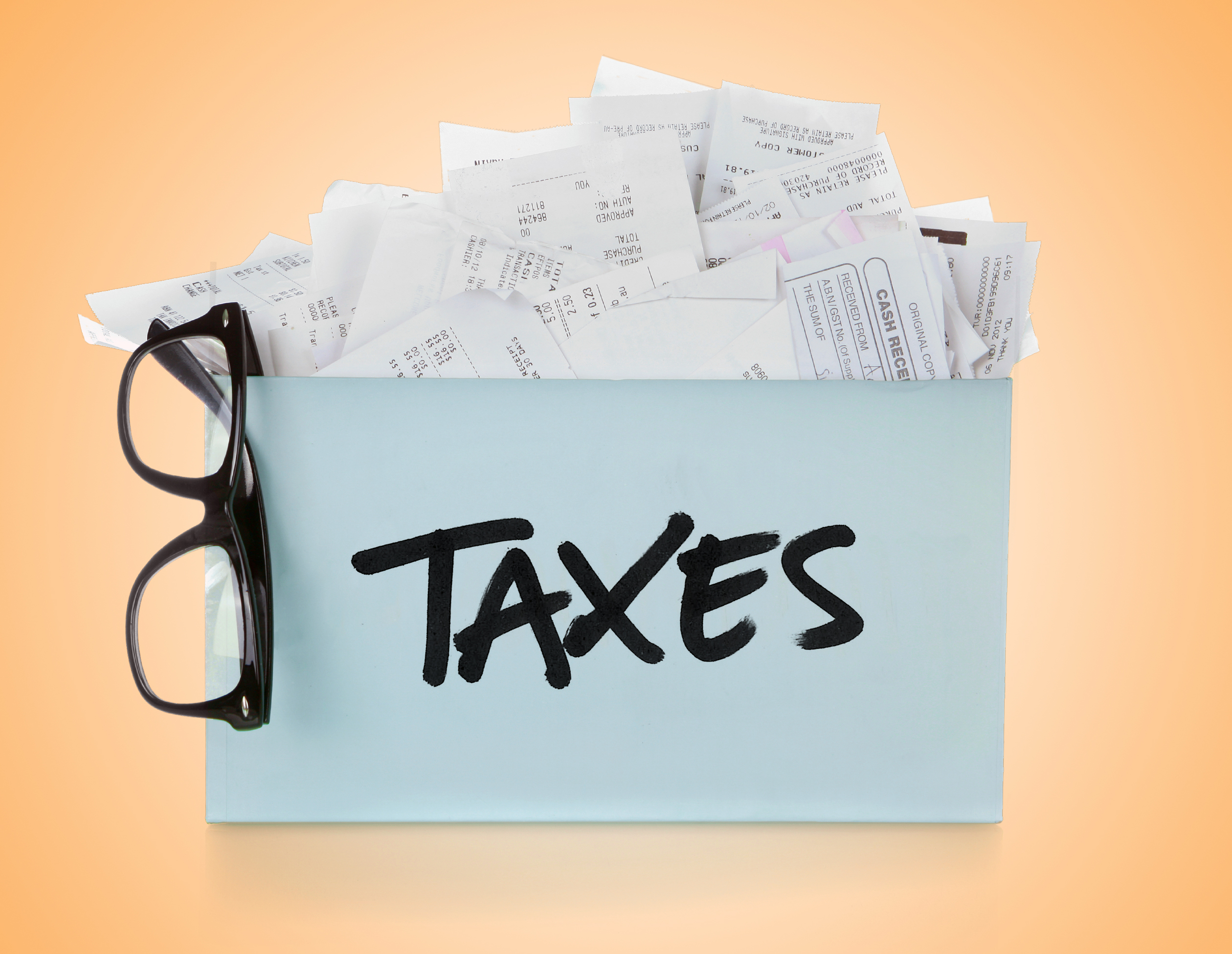 box of receipts