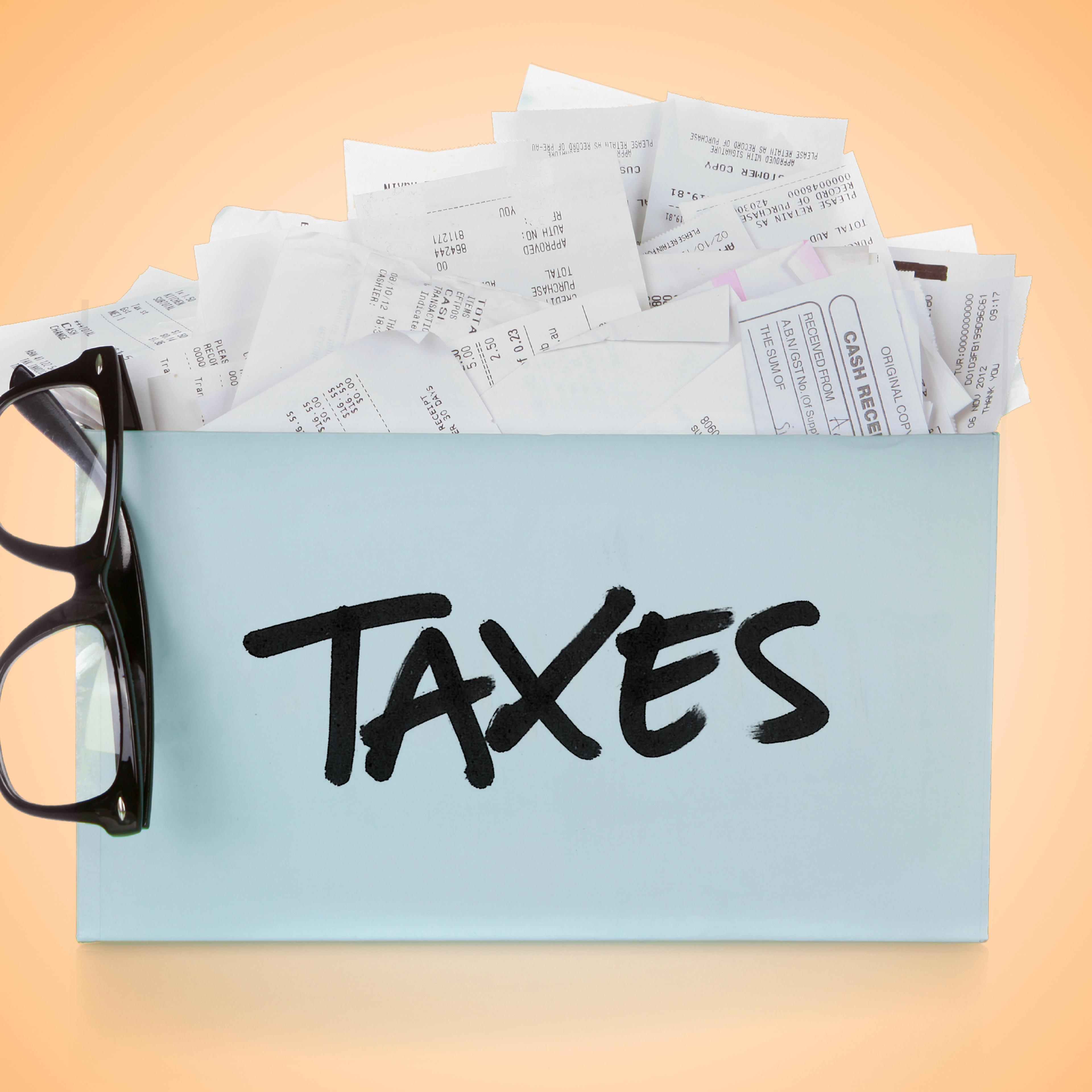 box of receipts