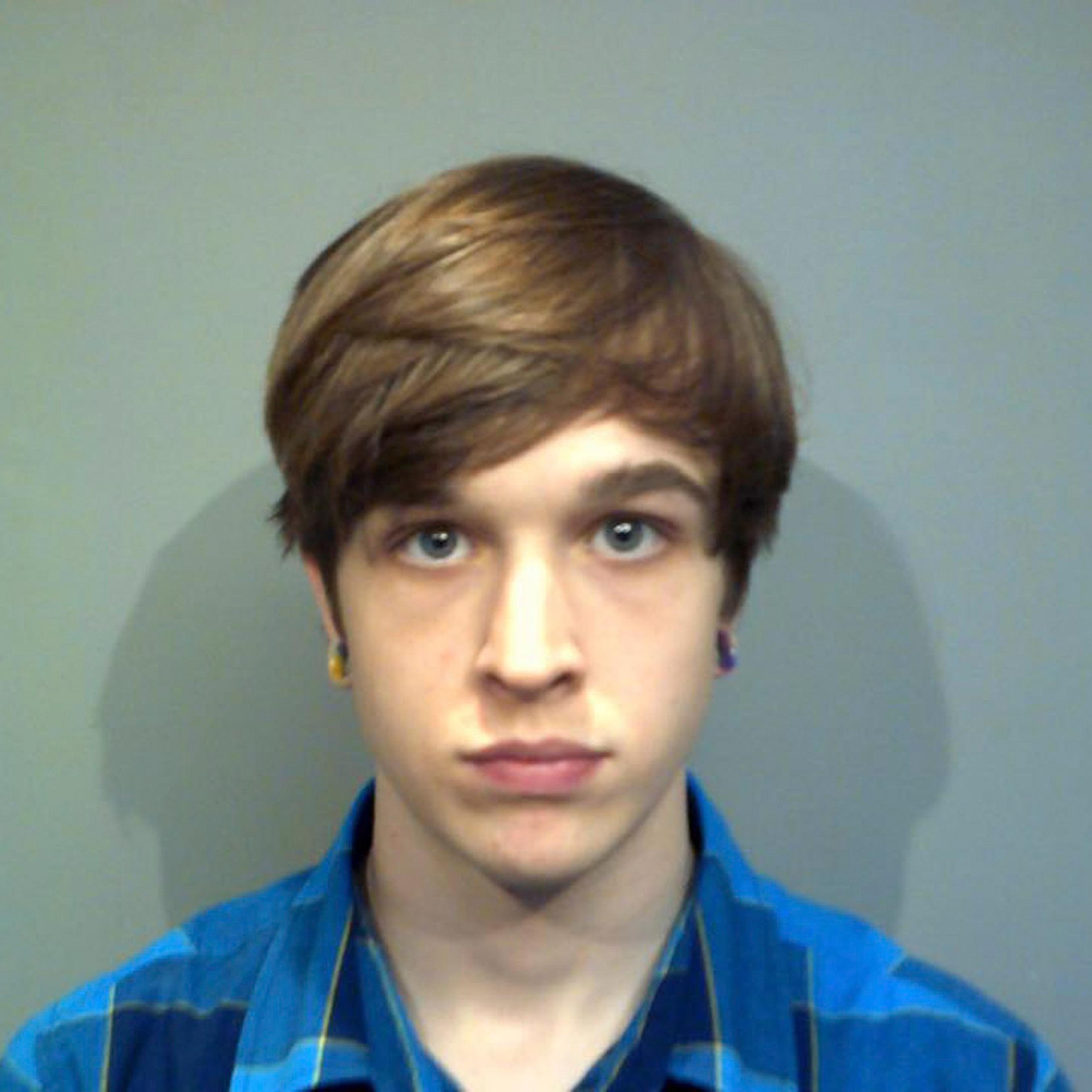 Sean Taylor Morkys is seen after arrest by the Connecticut State Police Office of Counter Terrorism on April 23, 2016. A 20-year-old Connecticut man was arrested on Saturday for threatening on Twitter to bomb a rally for Republican presidential candidate