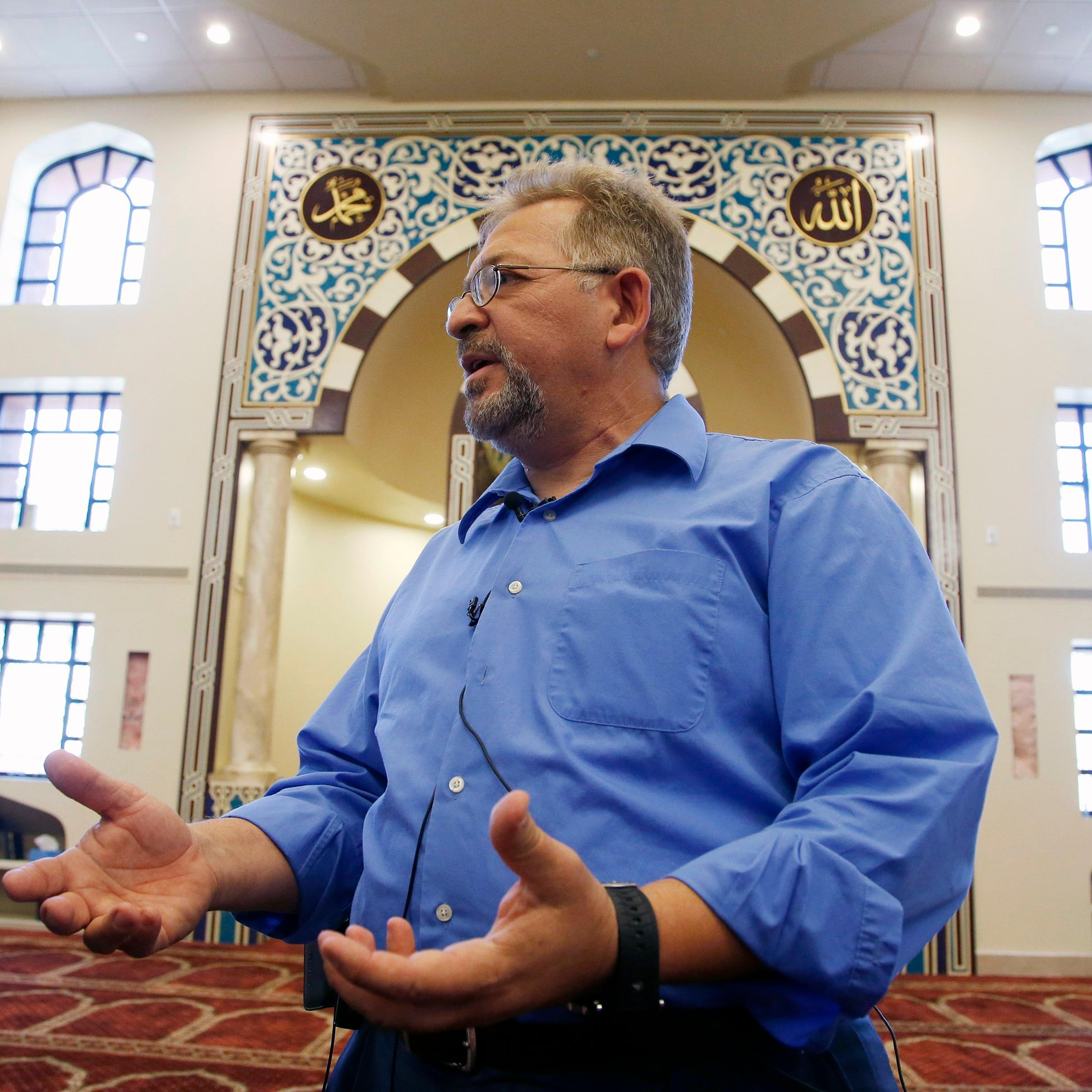 Usama Shami, the president of the Islamic Community Center of Phoenix, speaks at the mosque on May 4, 2015, in Phoenix.
