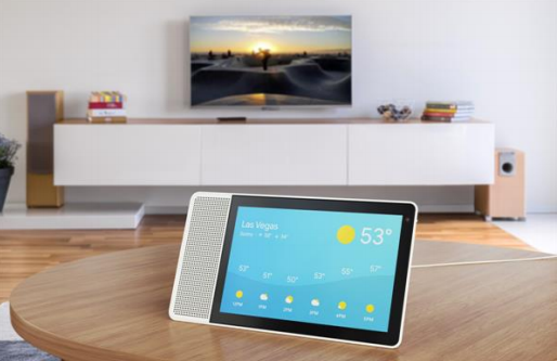 The Lenovo Smart Display, which runs on the Google Assistant