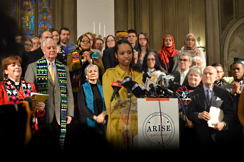 Larycia Hawkins speaks at a press conference on Wednesday, January 6, 2016.