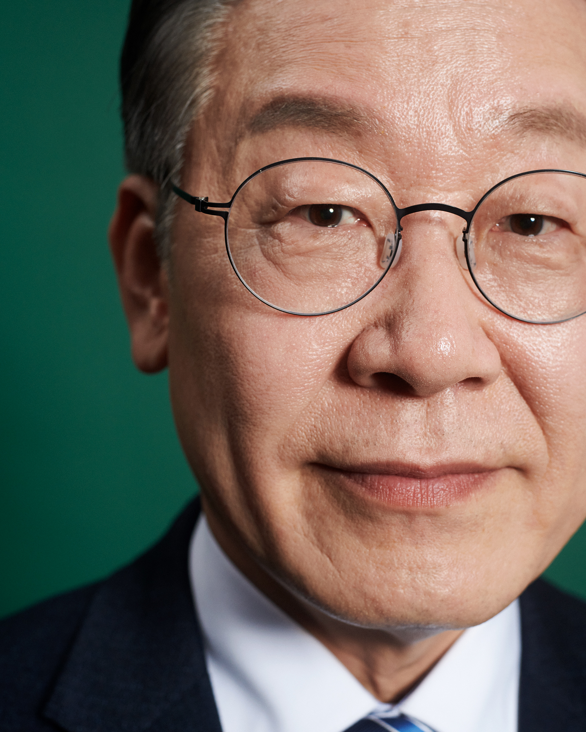 Lee Jae-myung, the presidential candidate of the ruling Democratic Party, at his office in the party headquarters in Seoul on March 1