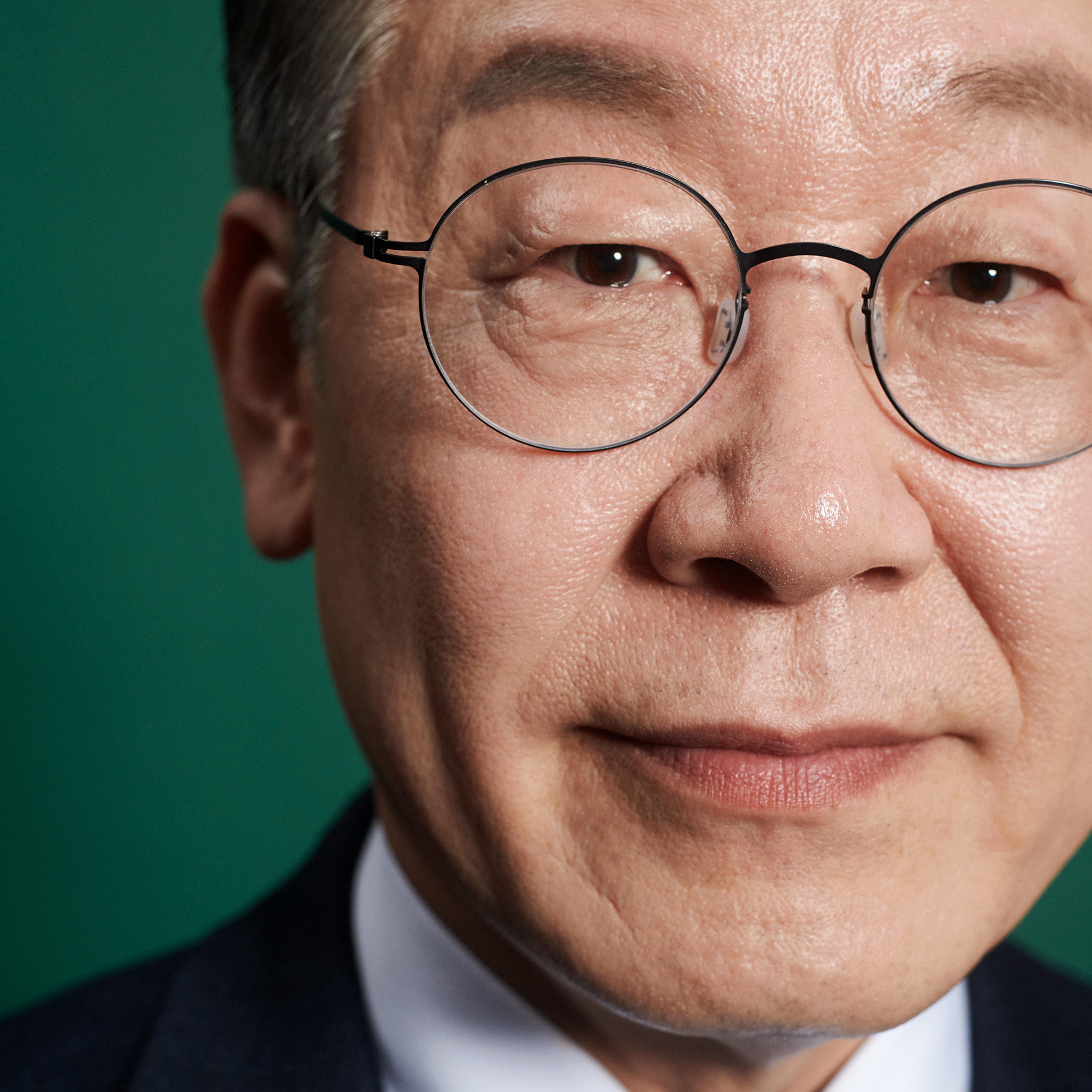 Lee Jae-myung, the presidential candidate of the ruling Democratic Party, at his office in the party headquarters in Seoul on March 1