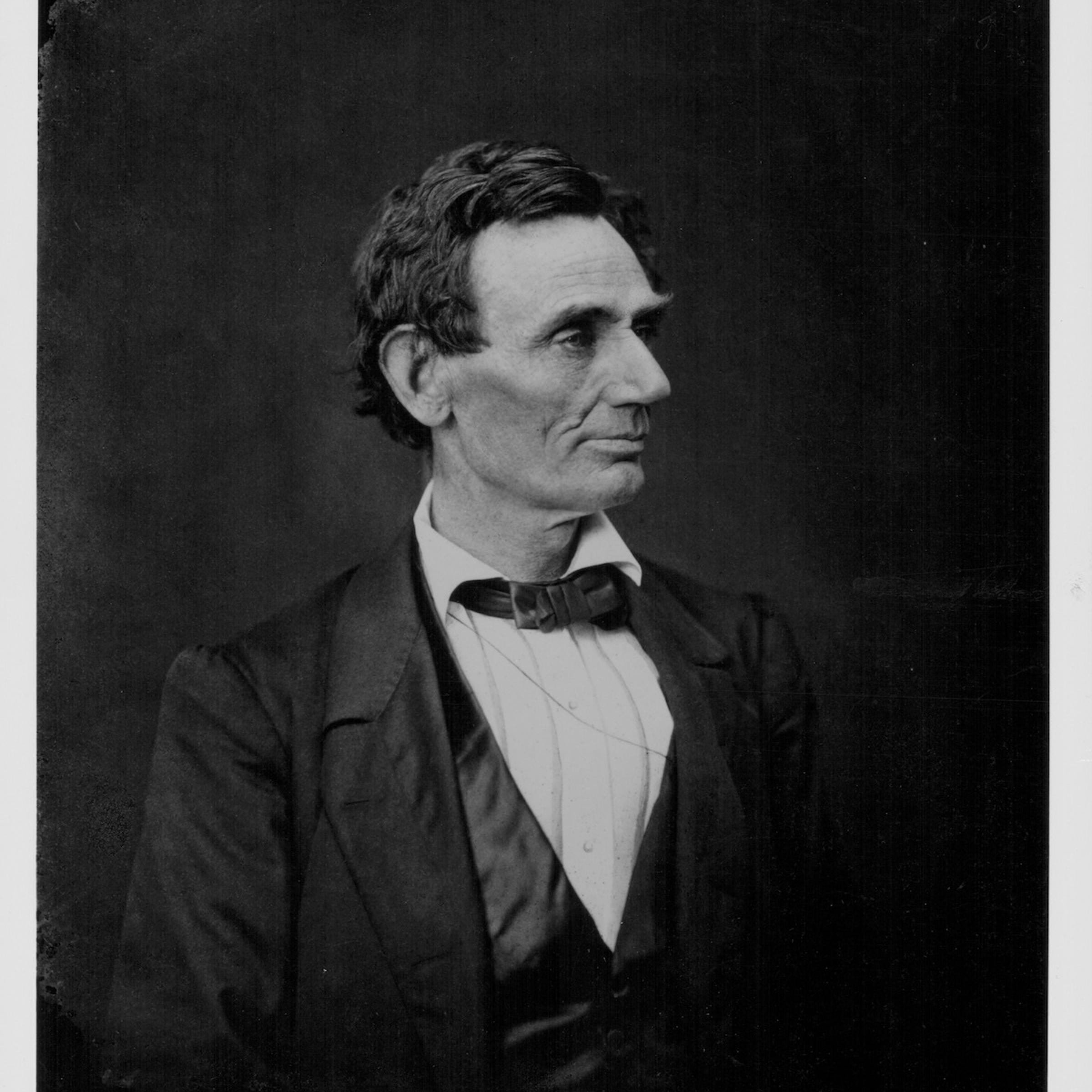 President Abraham Lincoln, circa 1855.