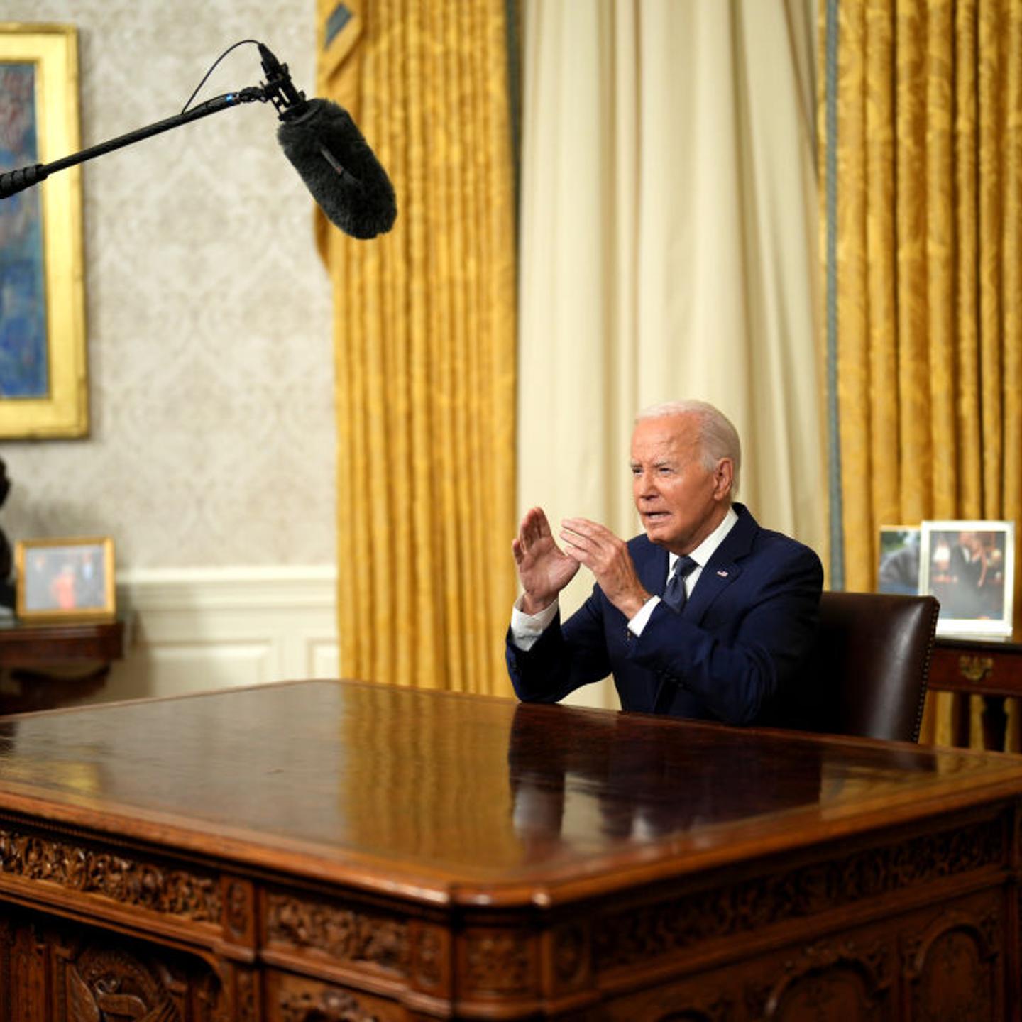 President Biden Delivers Oval Office Address To Nation