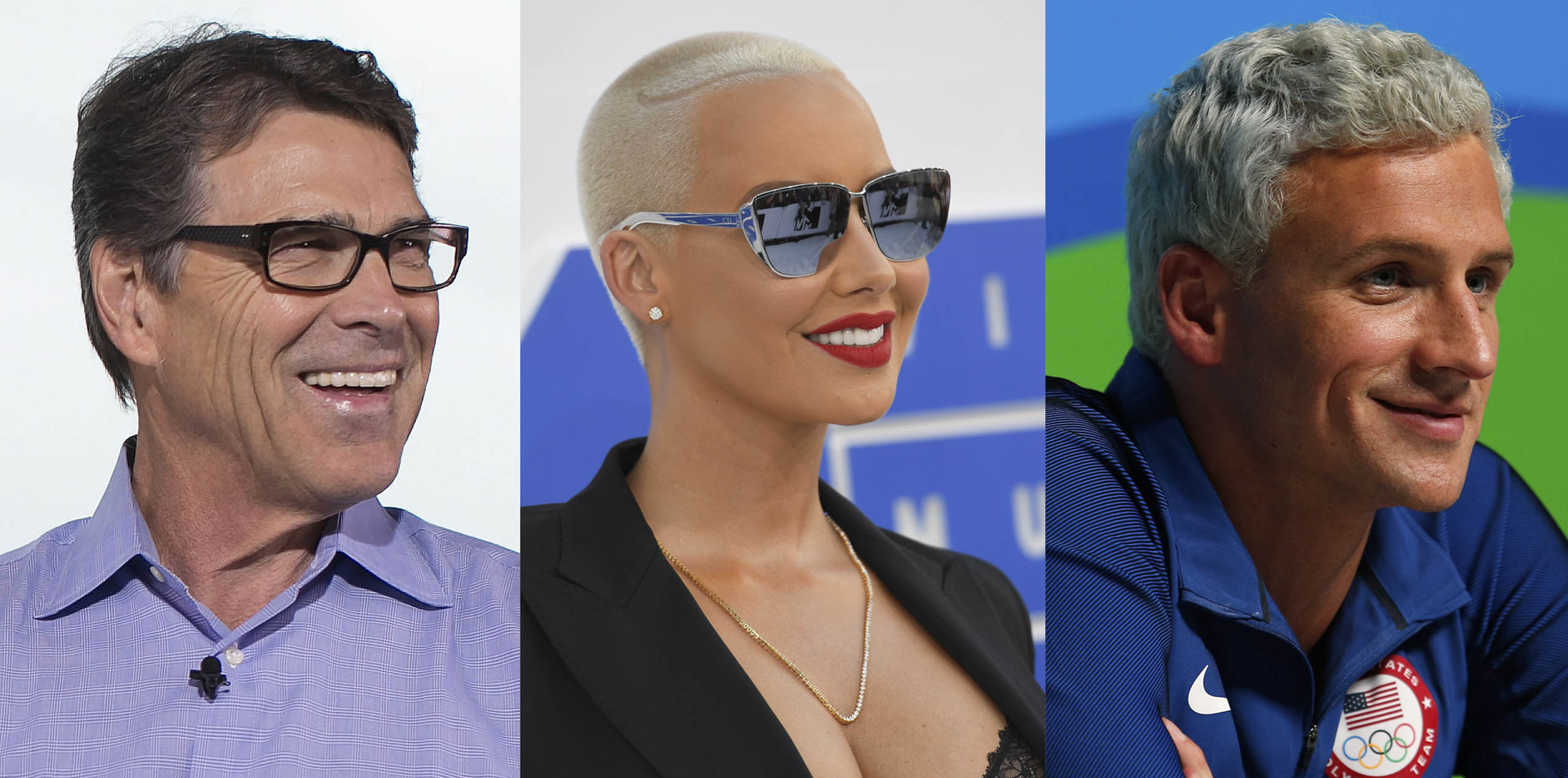 Rick Perry, Amber Rose and Ryan Lochte