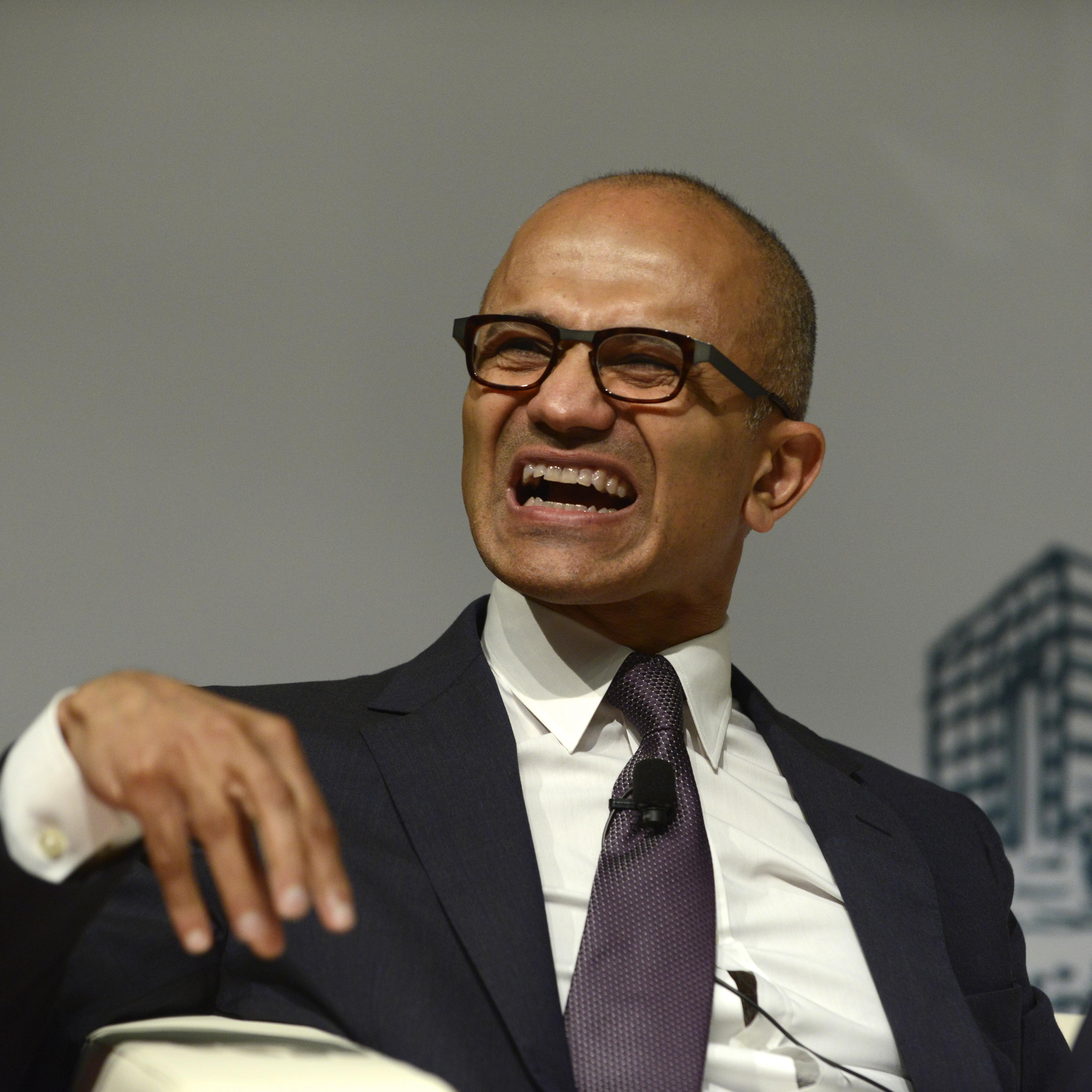 CEO Of Microsoft Satya Nadella Gives Lecture At Tsinghua University