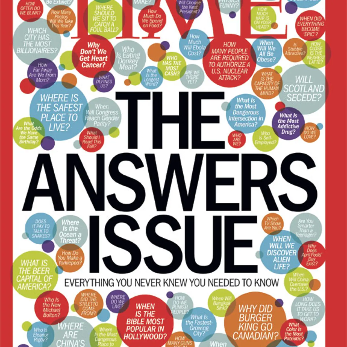 The Answer Issue Time Magazine International-Asia Cover