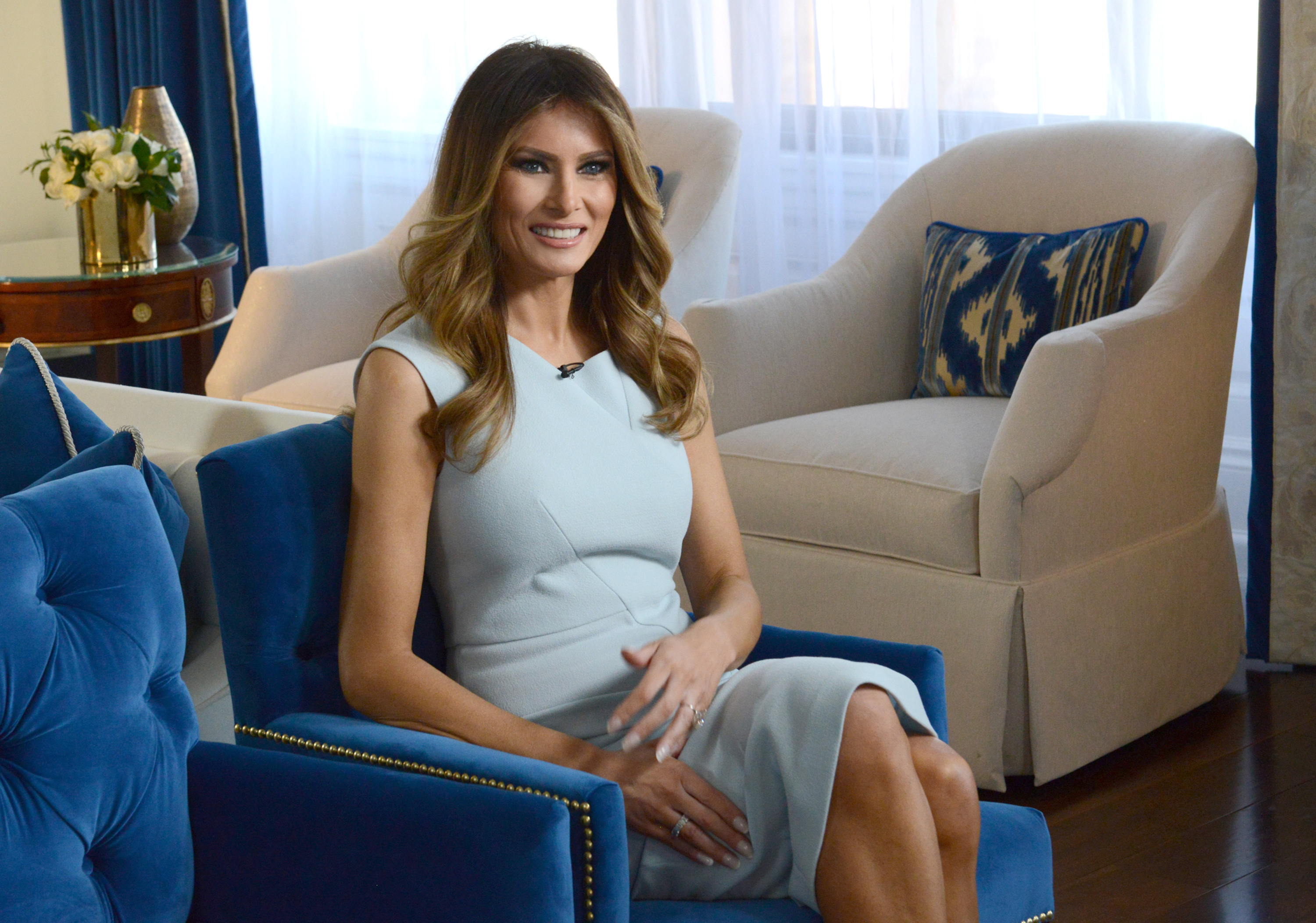 melania dress designer Melania Trump Wears Dress by Immigrant Designer as Fashion Diplomacy  Efforts Continue
