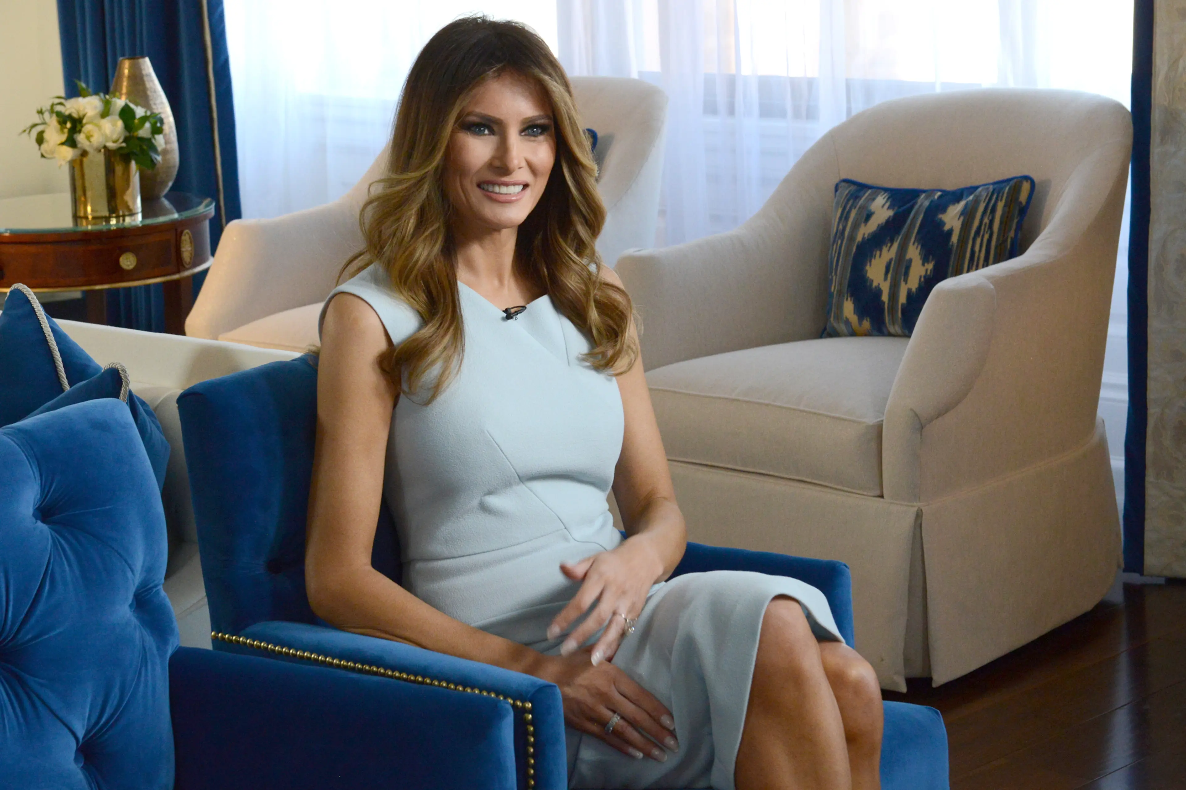 melania dress designer Melania Trump Wears Dress by Immigrant Designer as Fashion Diplomacy Efforts Continue