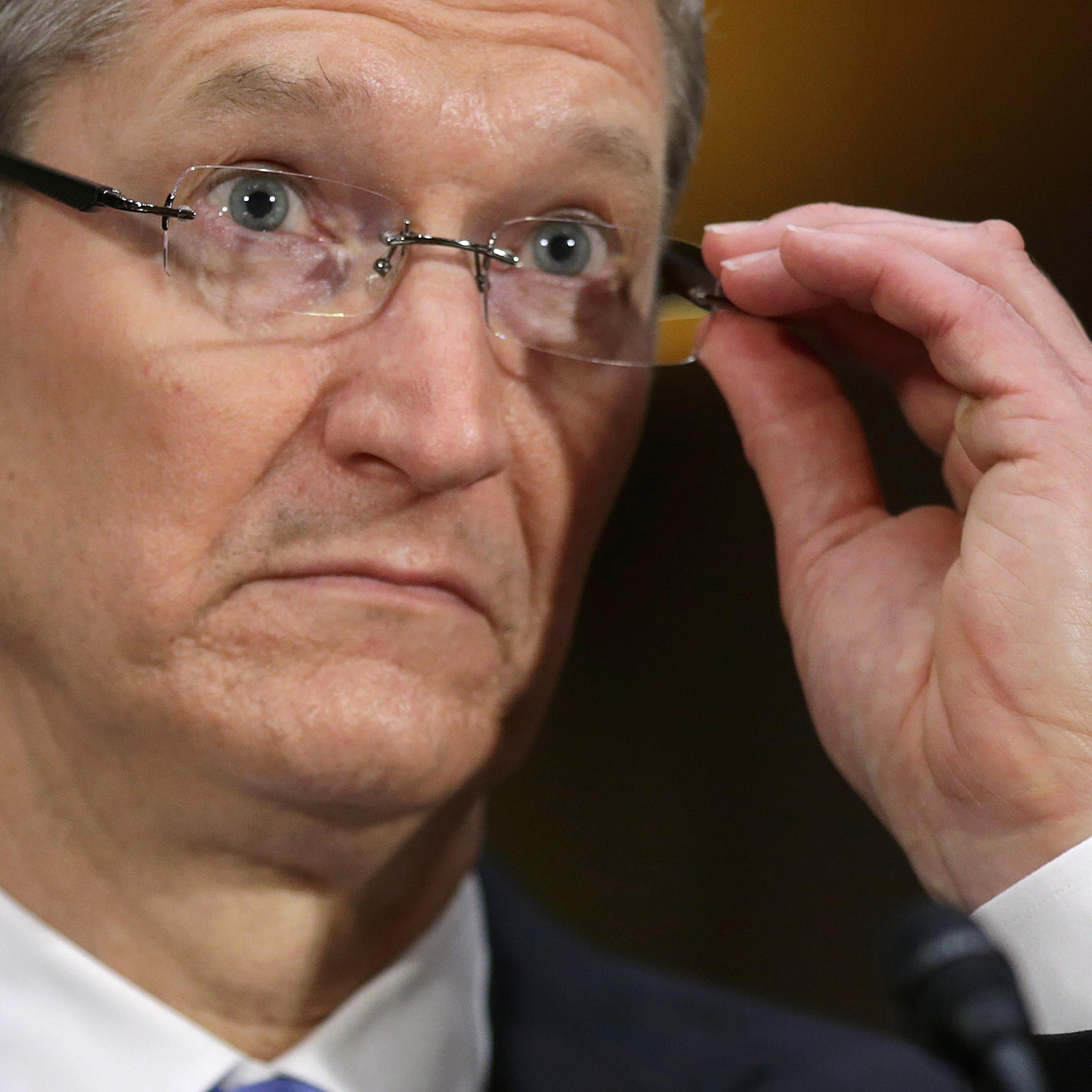 Apple CEO Tim Cook Testifies At Senate Hearing On U.S. Tax Code