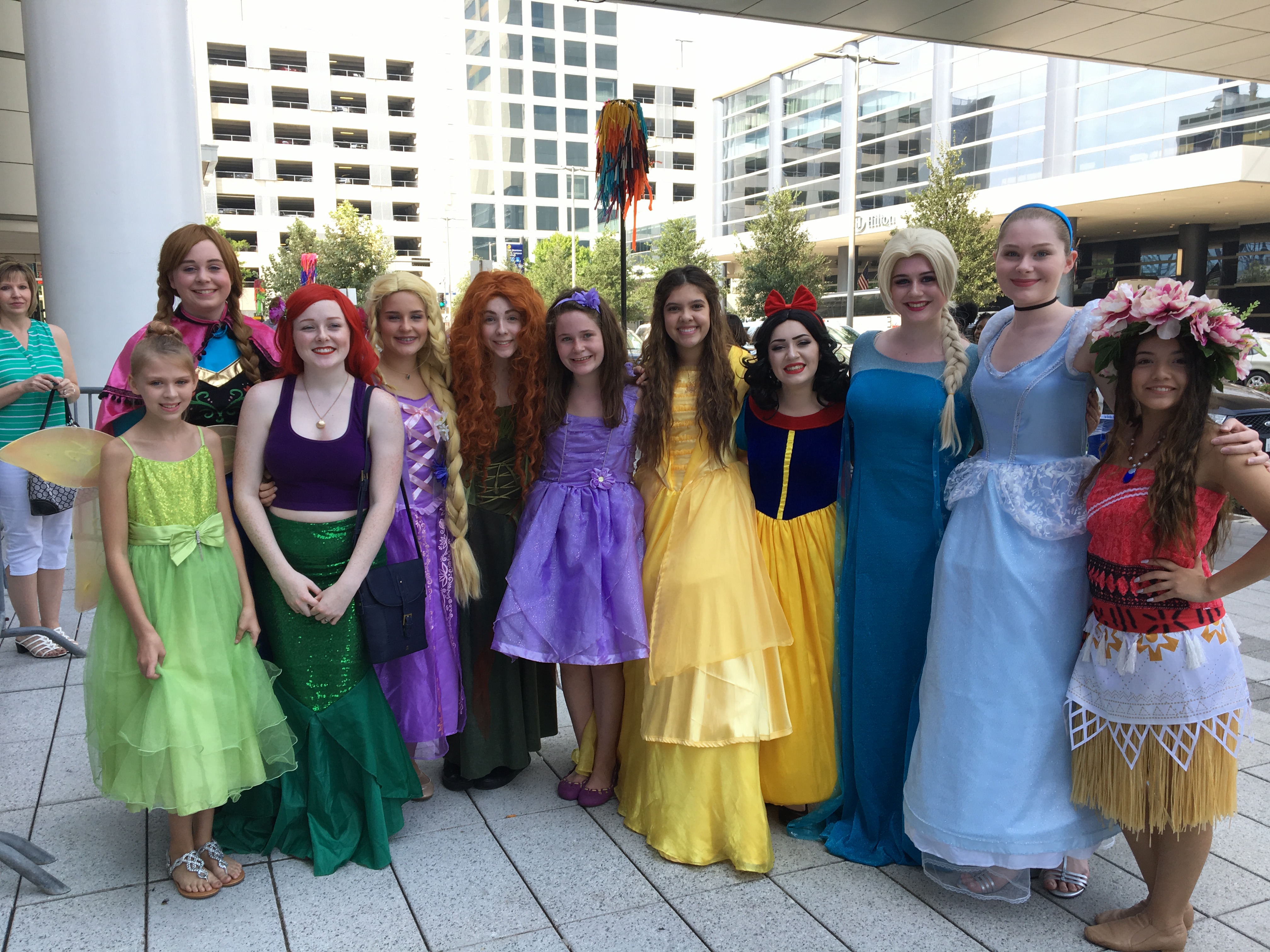 Teens with the Princess Project came to sing for kids affected by Hurricane Harvey 