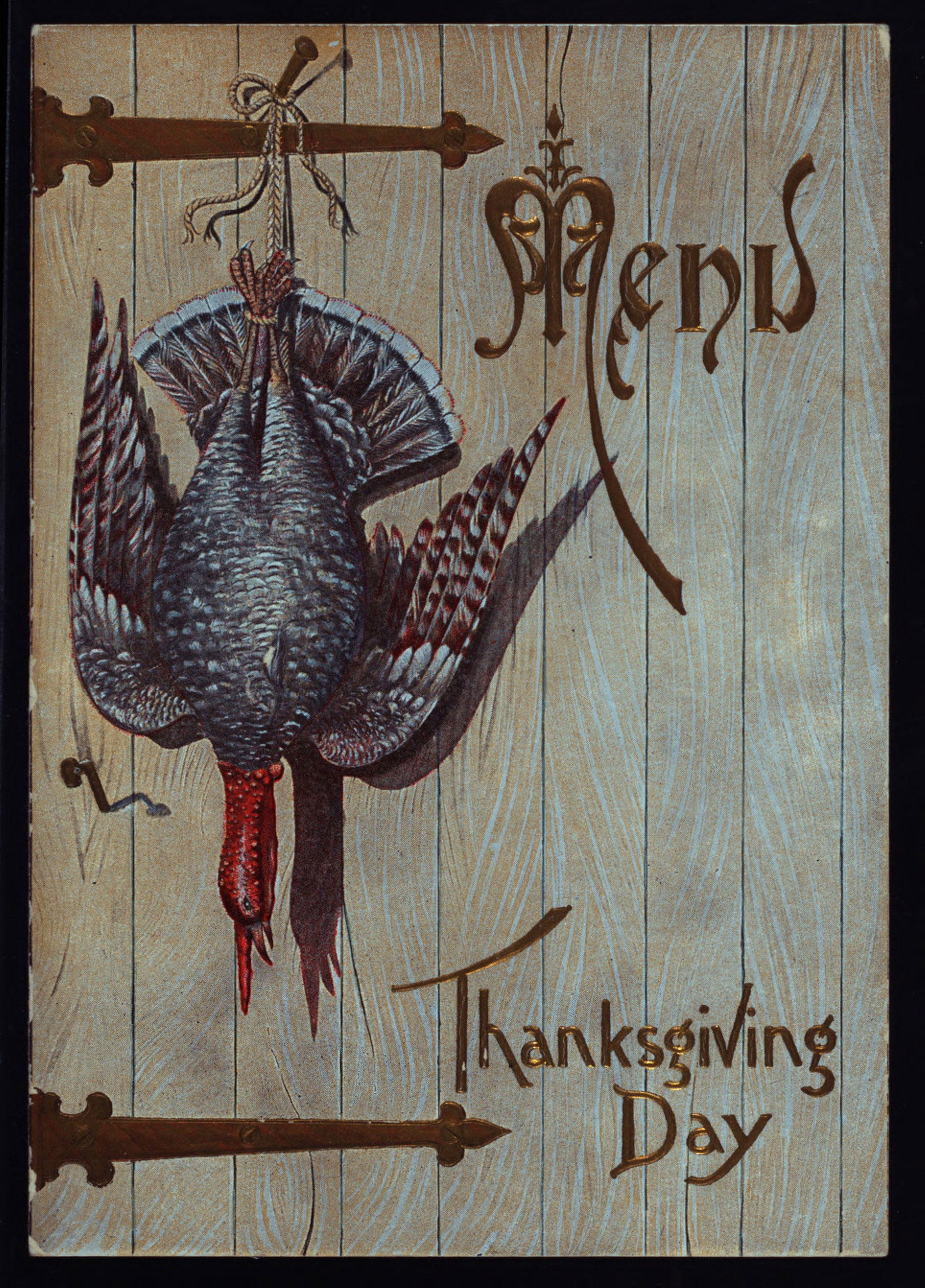 Thanksgiving Day menu at Hotel St. James, Bradford, PA, 1899.