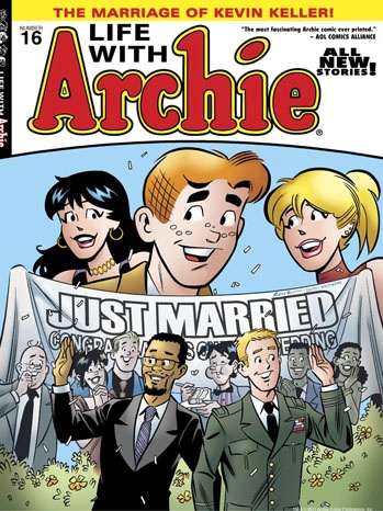 In an installment of Life With Archie first published in 2012, the franchise tackled the issue of gay marriage head on — by putting it on the cover. 