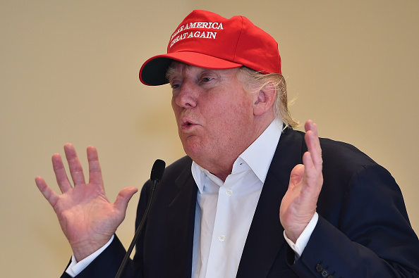 Republican Presidential Candidate Donald Trump visits his Scottish golf course Turnberry on July 30, 2015 in Ayr, Scotland.