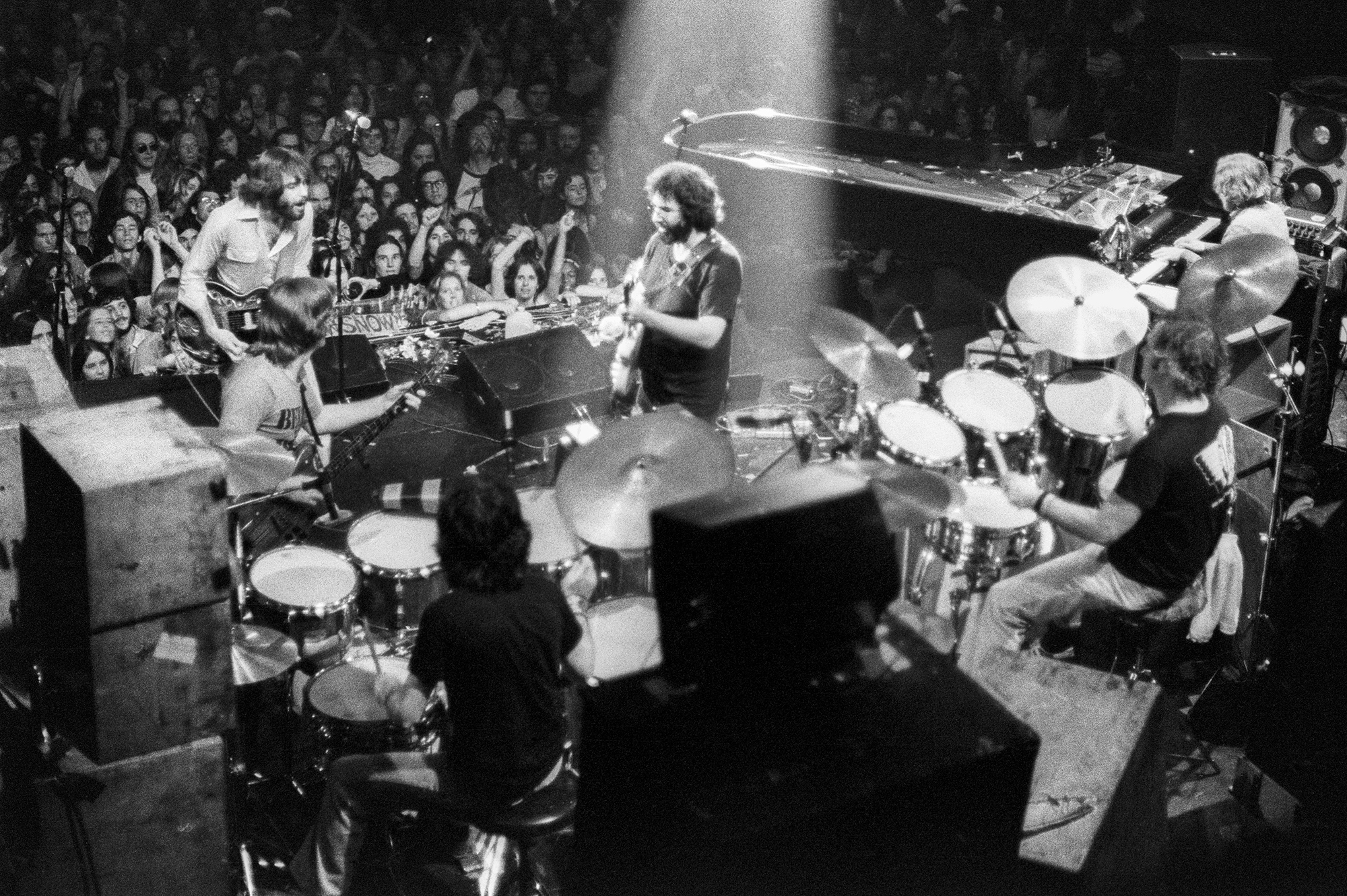 The Grateful Dead perform at Winterland in San Francisco, on March 20, 1977.