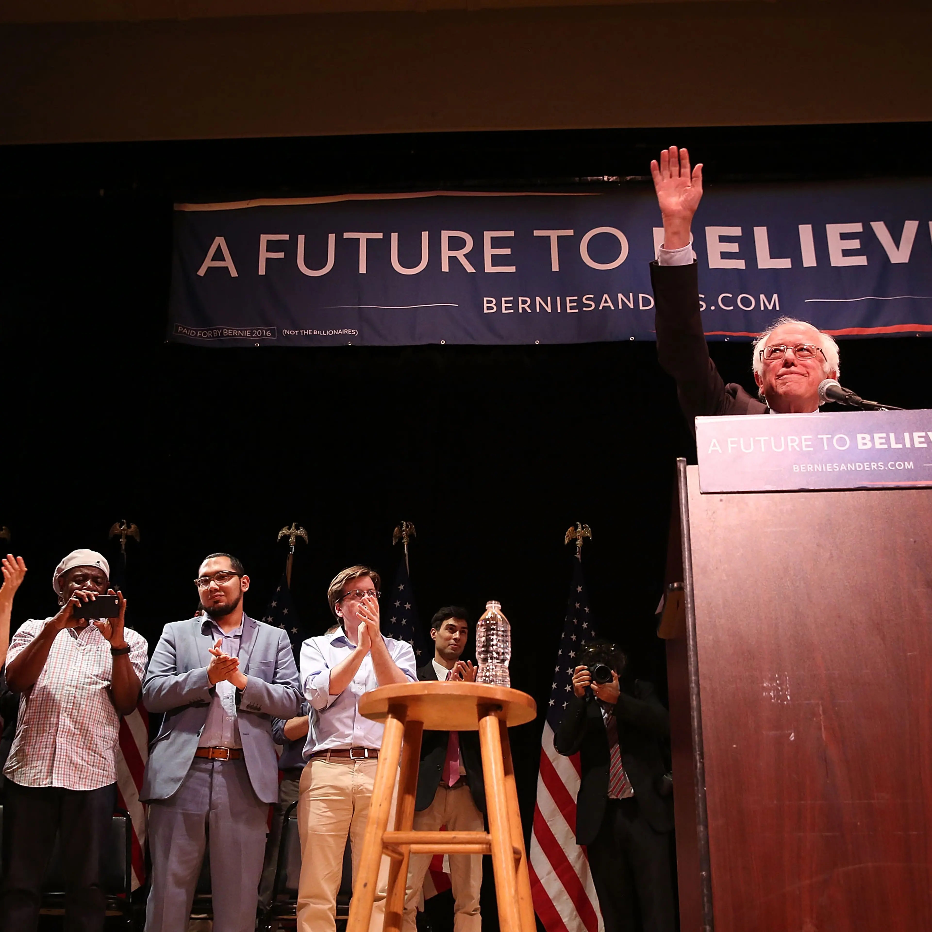 Bernie Sanders Delivers Speech In New York City