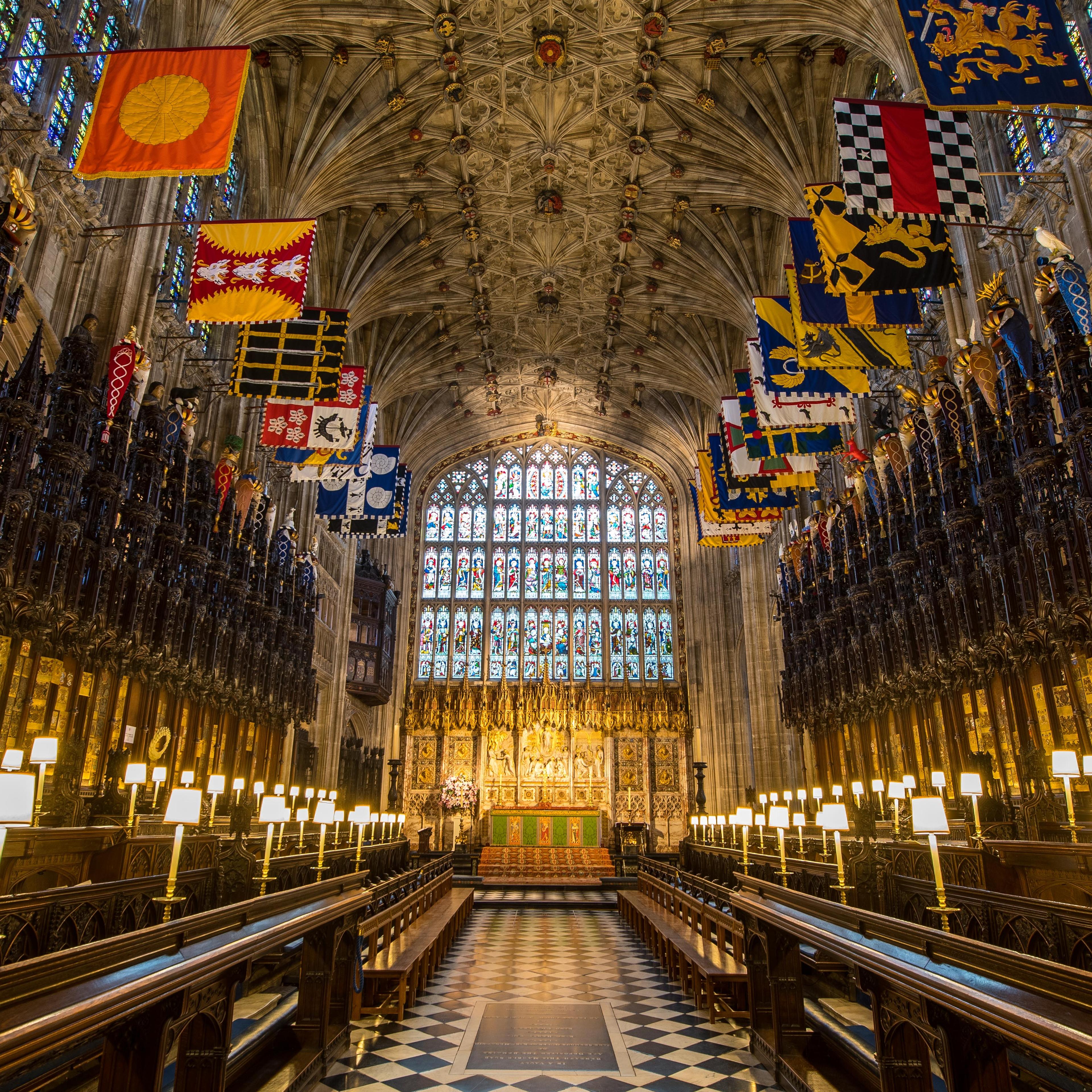 The choir in St. George's Chapel at Windsor Castle