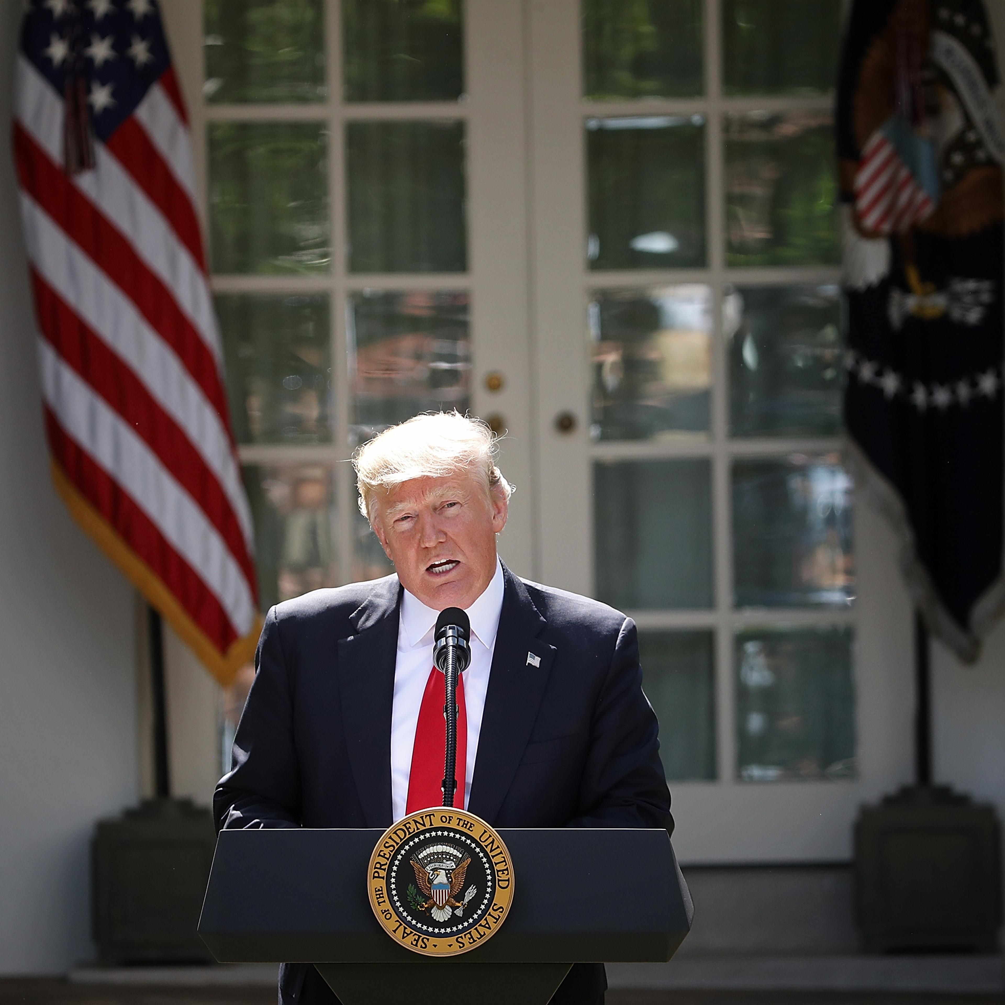 President Donald Trump Makes Statement On Paris Climate Agreement