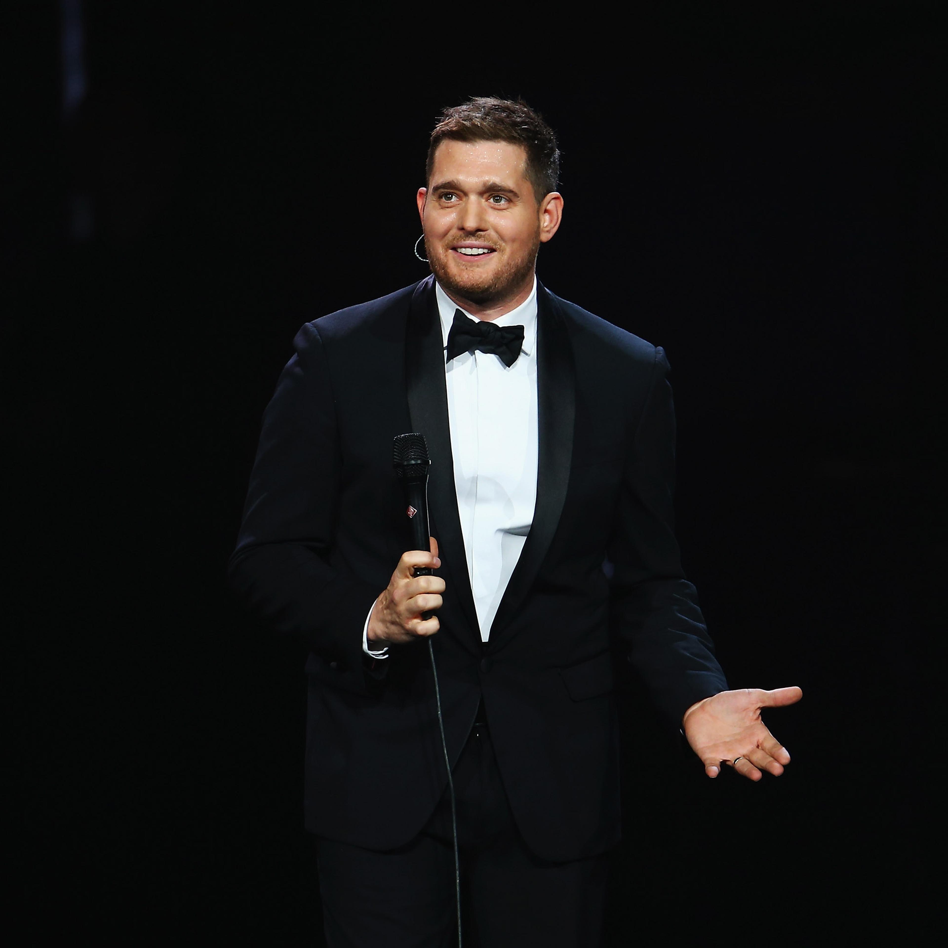 Michael Buble performs live at Allphones Arena on May 9, 2014 in Sydney, Australia.