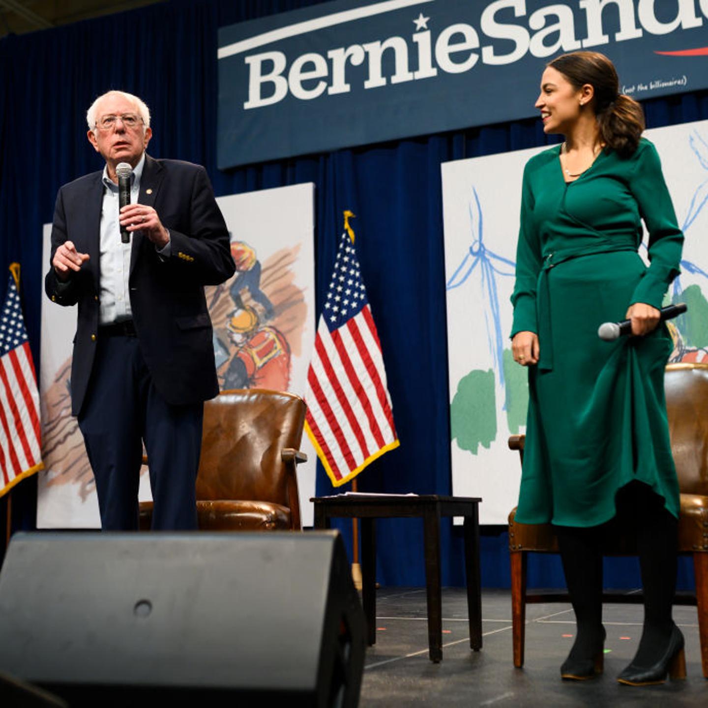 Sen. Bernie Sanders And Rep. Alexandria Ocasio-Cortez Hold Des Moines Climate Crisis Summit