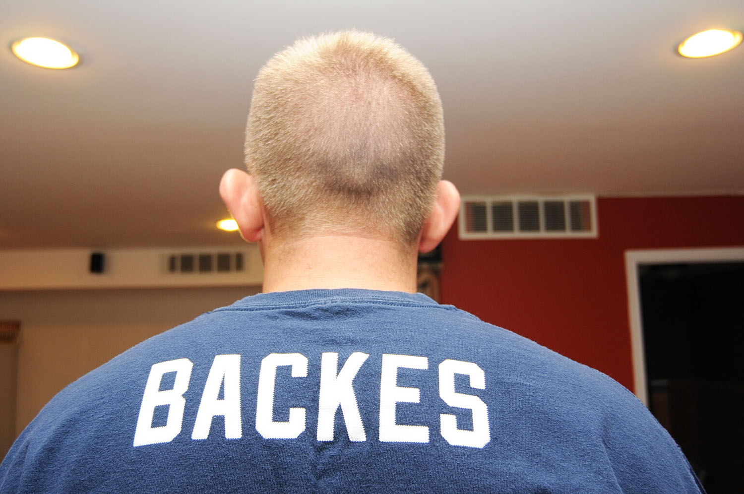 An undated evidence photograph made available by the St. Louis County prosecutors office on Nov. 25, 2014 shows Ferguson police officer Darren Wilson after the shooting of Michael Brown.