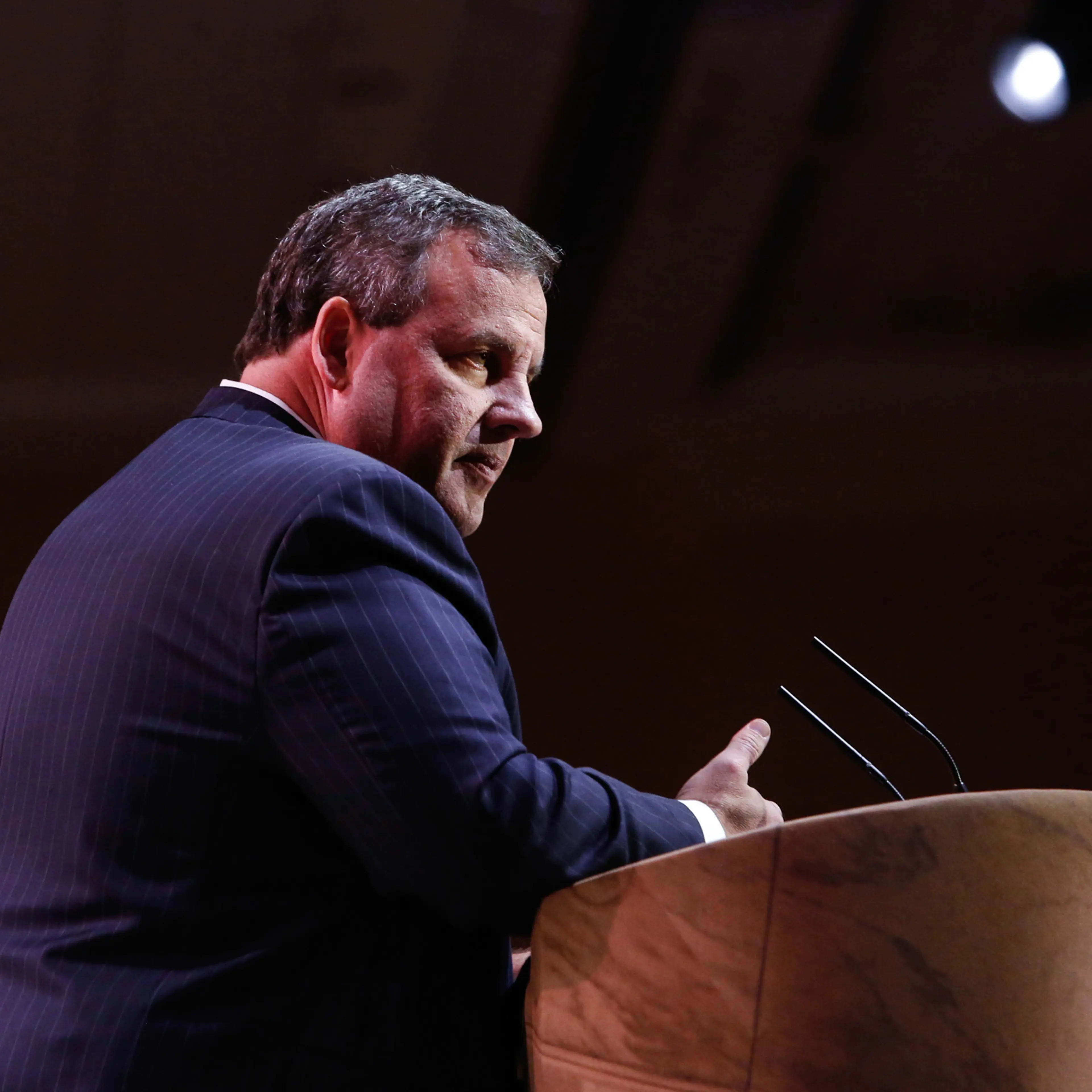 New Jersey Governor Chris Christie speaks during the American Conservative Union Conference March 6, 2014 in National Harbor, Md.