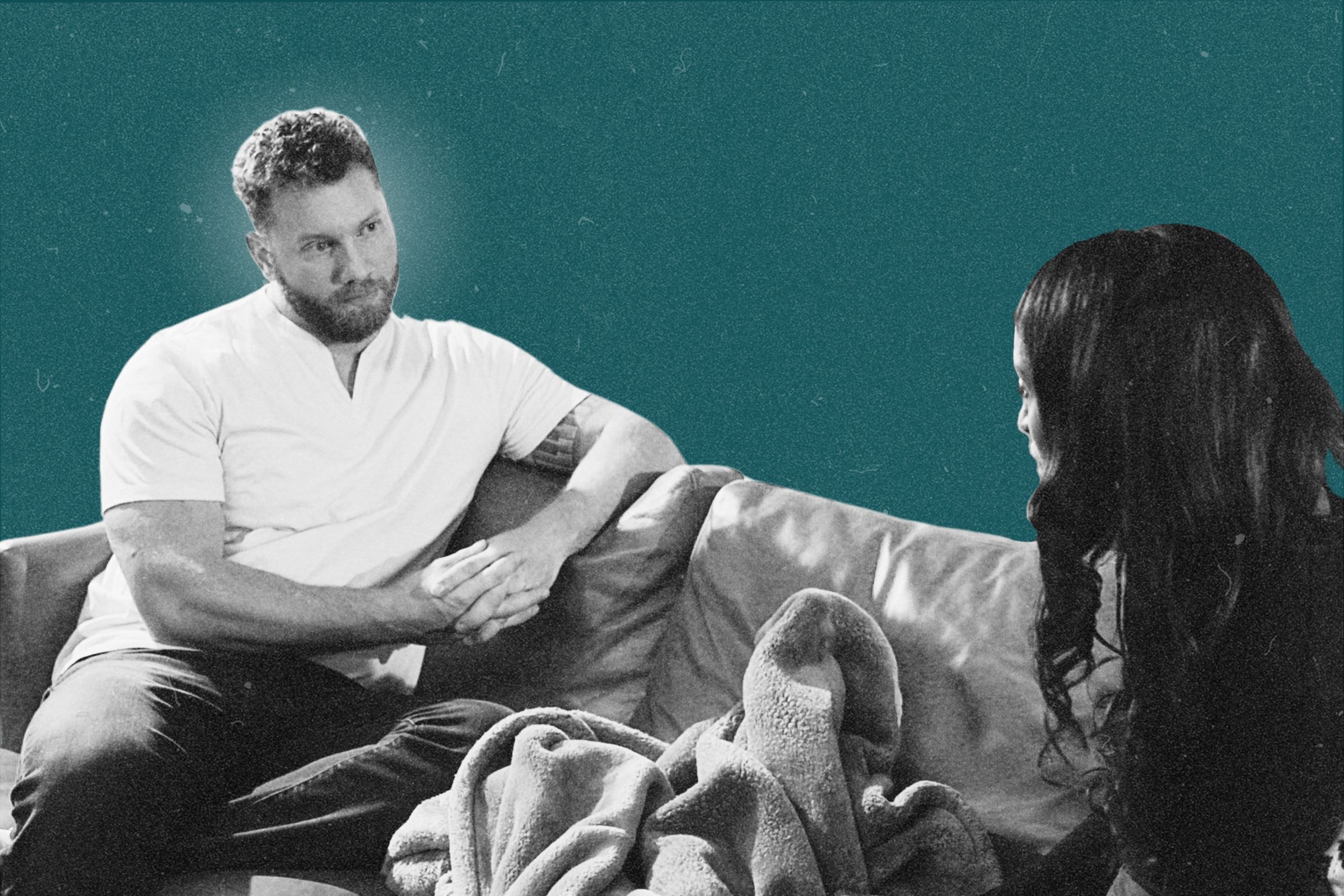 Stephen Richardson, Monica Davis in season 7 of <em>Love is Blind</em>