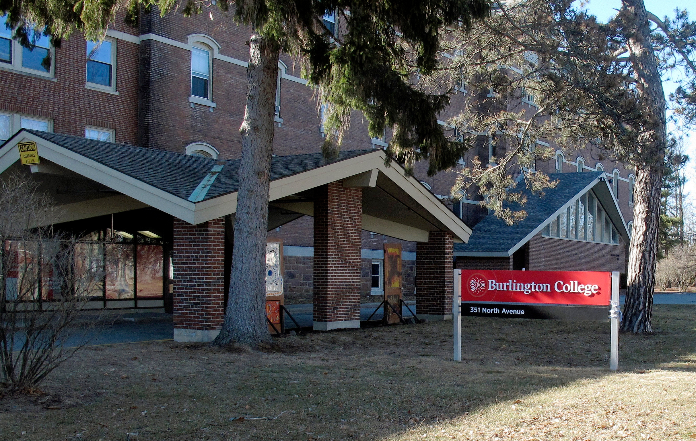 This Feb. 22, 2015 photo shows a building on the campus of Burlington College in Burlington, Vt. The college, formerly headed by Jane Sanders, wife of presidential candidate Bernie Sanders, announced Monday, May 16, 2016, it is closing. The school has be