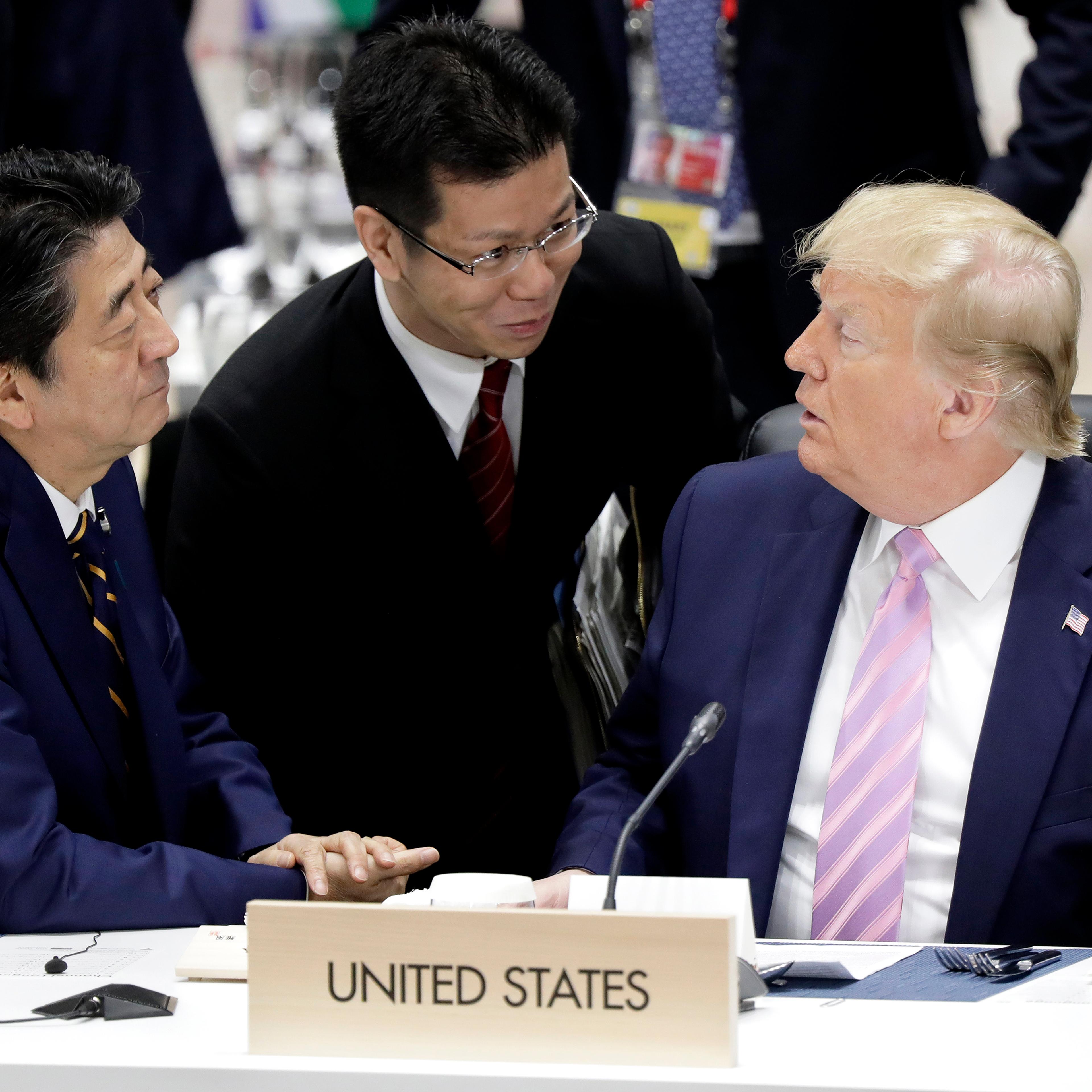 President Donald Trump With Japanese Prime Minister Shinzo Abe