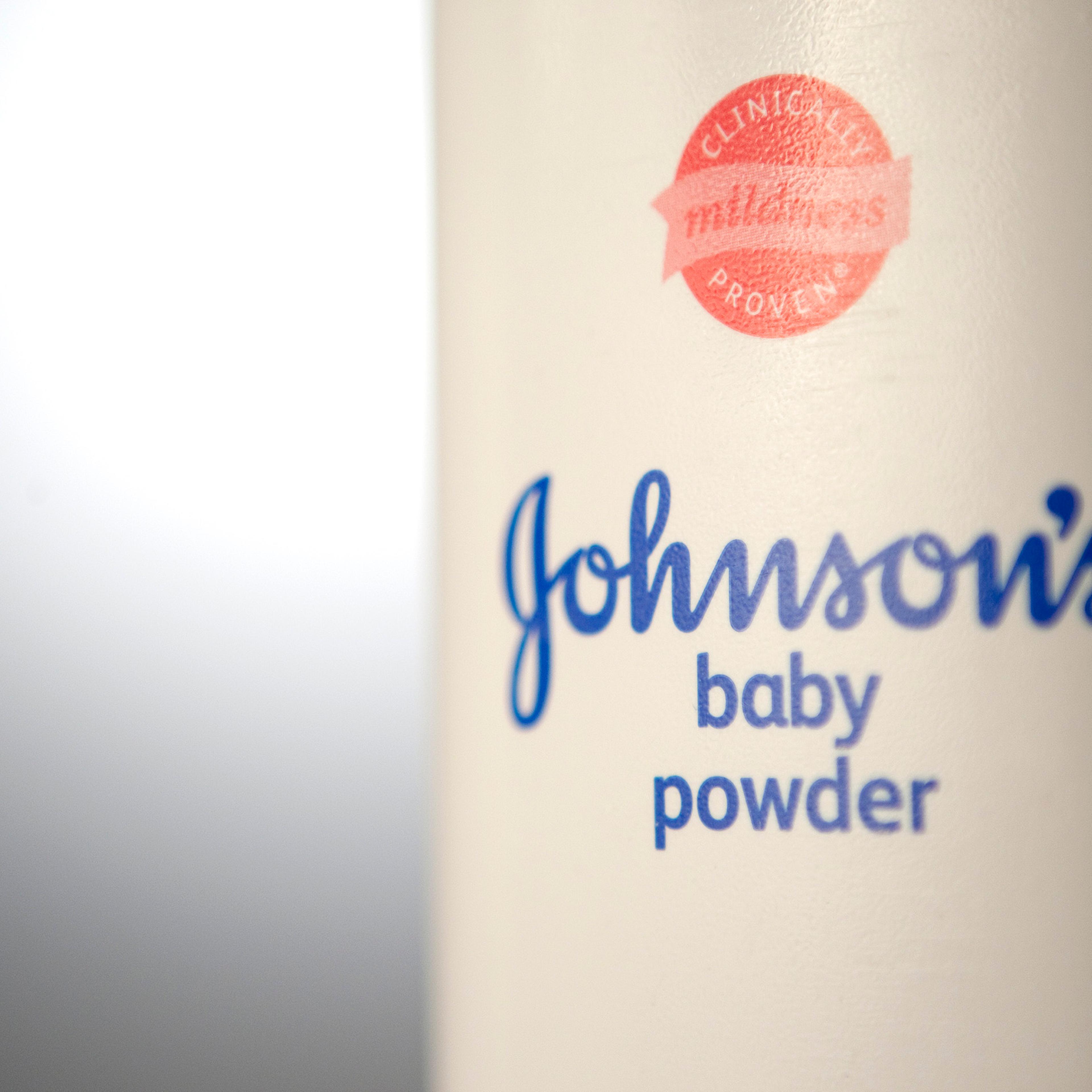 Johnson & Johnson baby powder is arranged for a photograph in New York, on July 15, 2011.