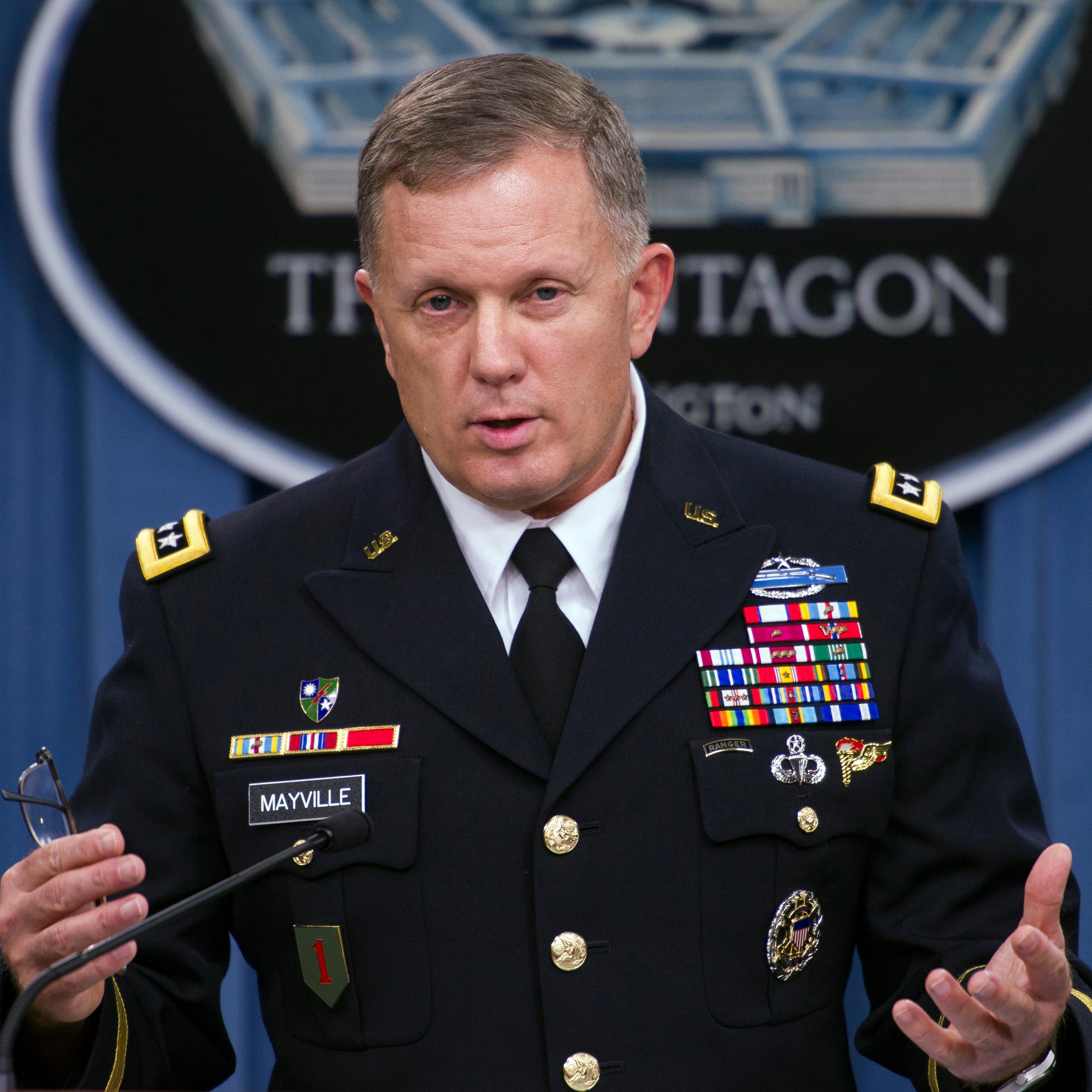 Army Lt. Gen. William Mayville, Jr., Director of Operations J3, speaks about the operations in Syria on Sept. 23, 2014, during a news conference at the Pentagon.