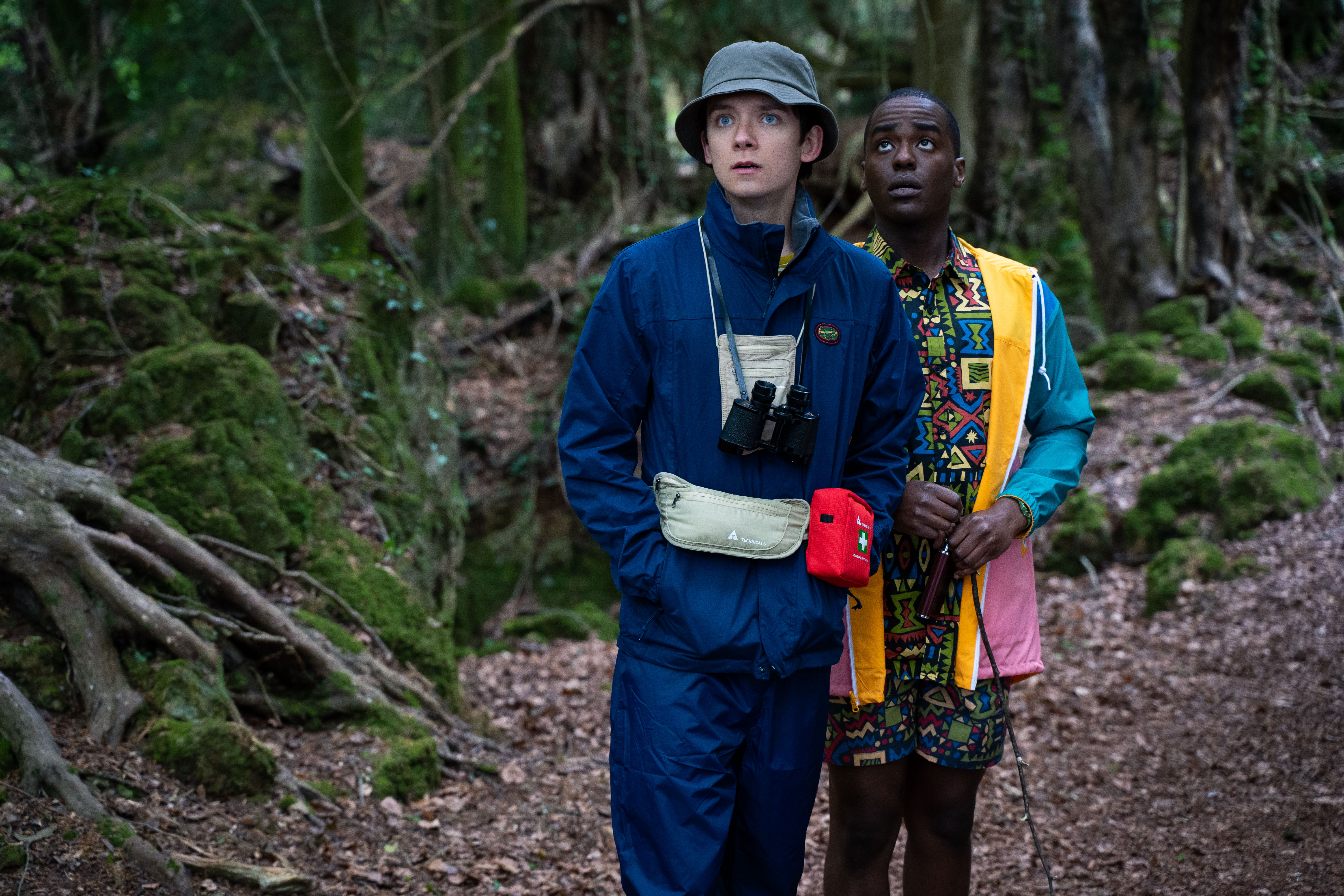 Asa Butterfield and Ncuti Gatwa in 'Sex Education'
