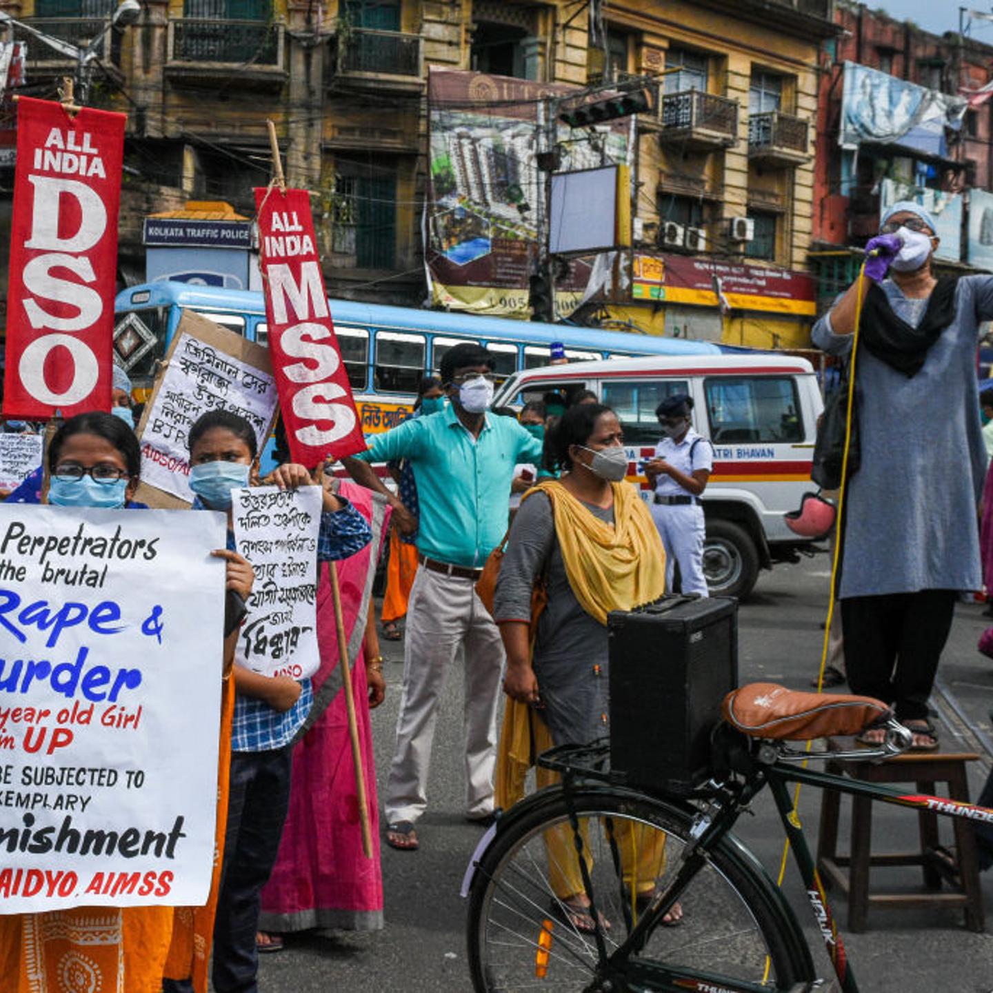 Protest Against Hathras Rape Crime In Kolkata