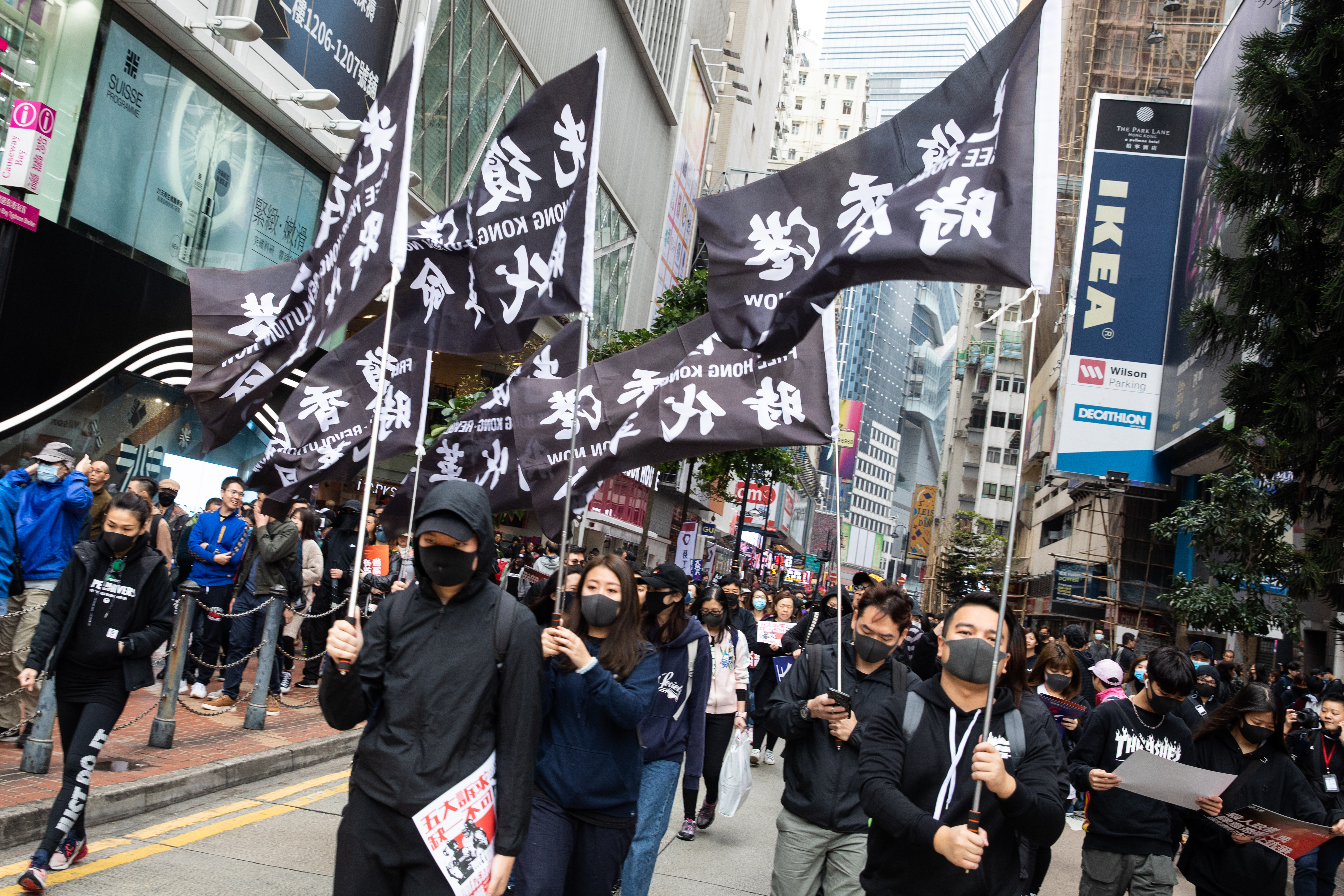 Demonstrators March On The Streets In Hong Kong as Protesters Try to Keep Heat on China Into 2020