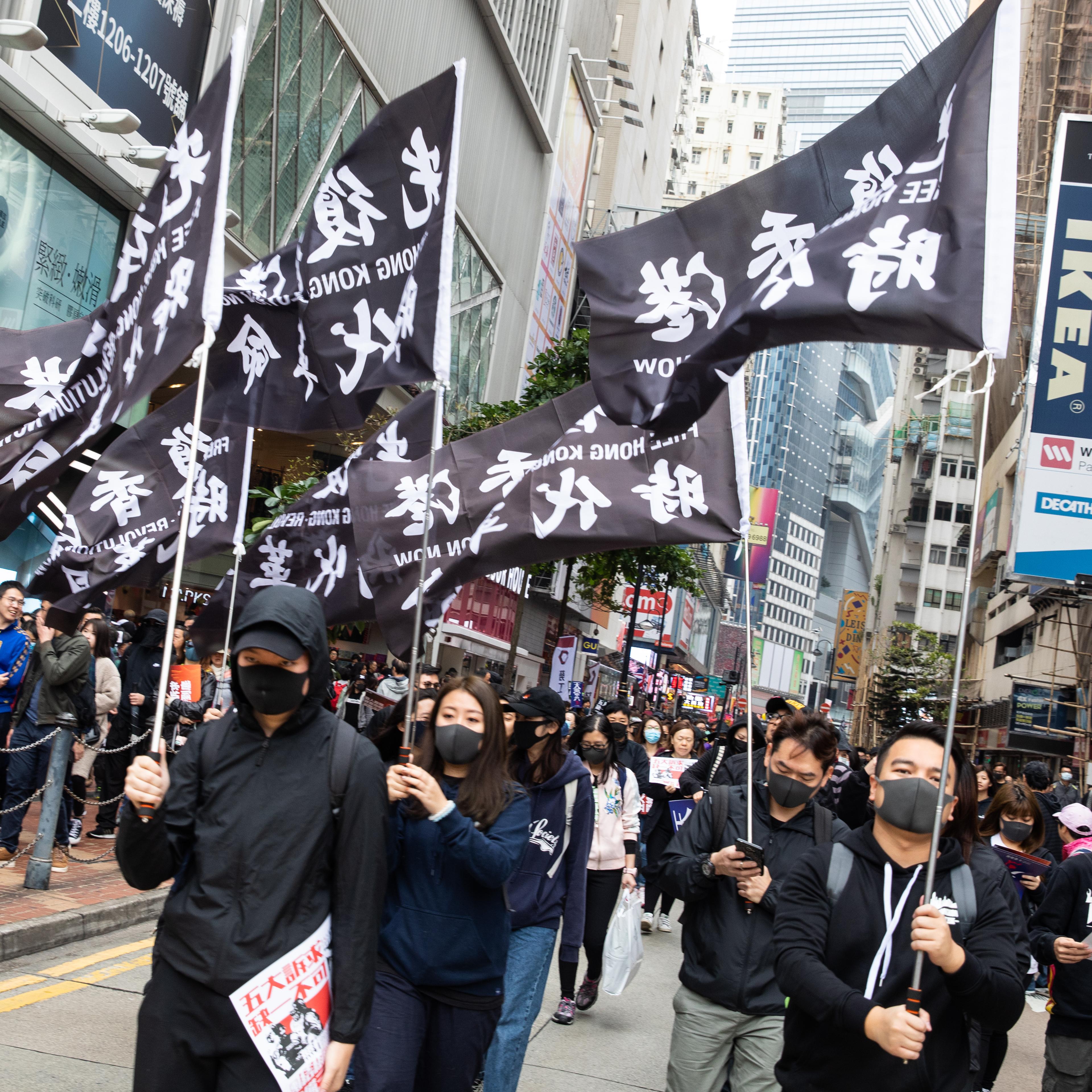 Demonstrators March On The Streets In Hong Kong as Protesters Try to Keep Heat on China Into 2020