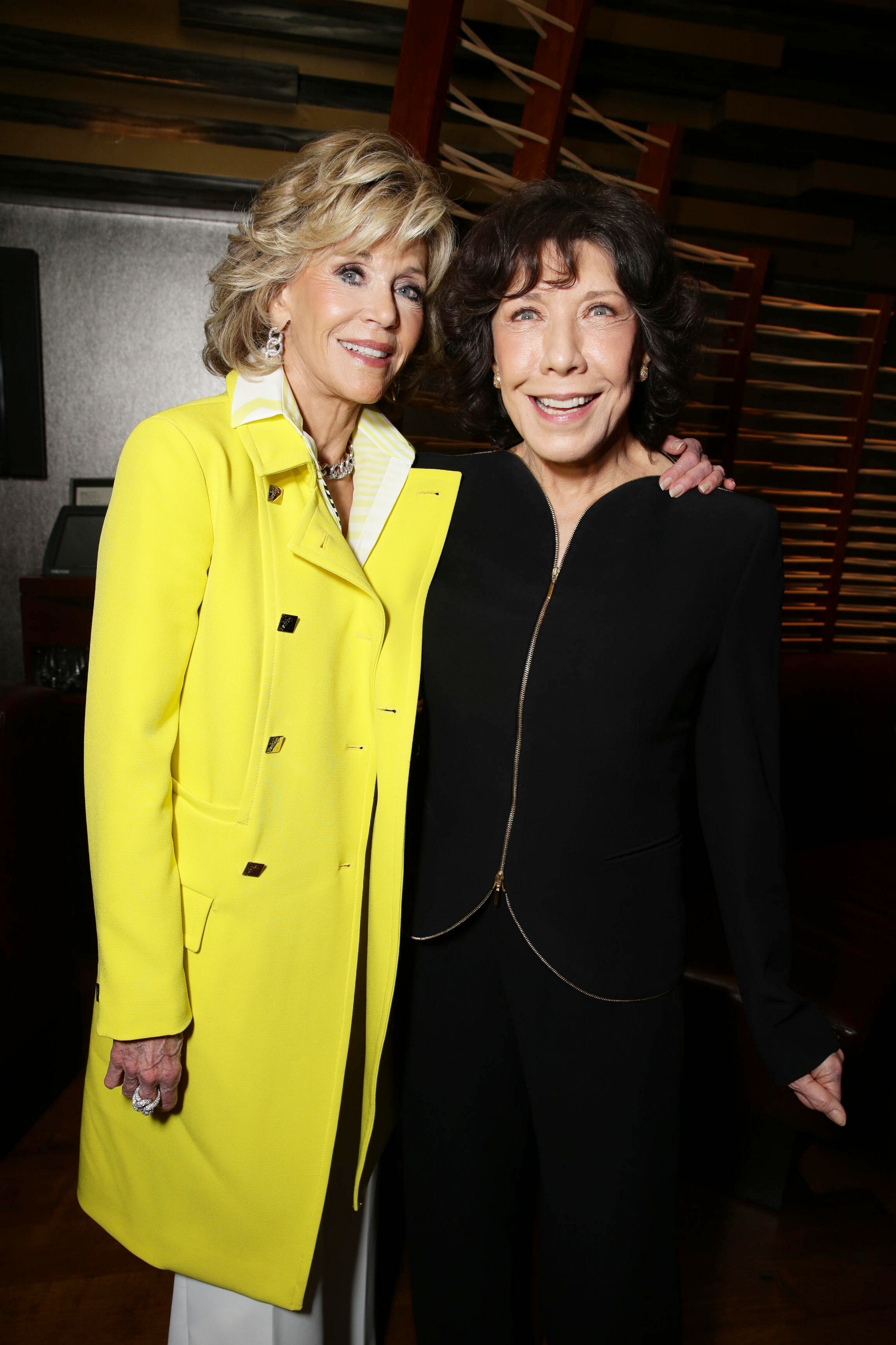 Jane Fonda and Lily Tomlin at the World Premiere of "Grace and Frankie" in Los Angeles on April 29, 2015.