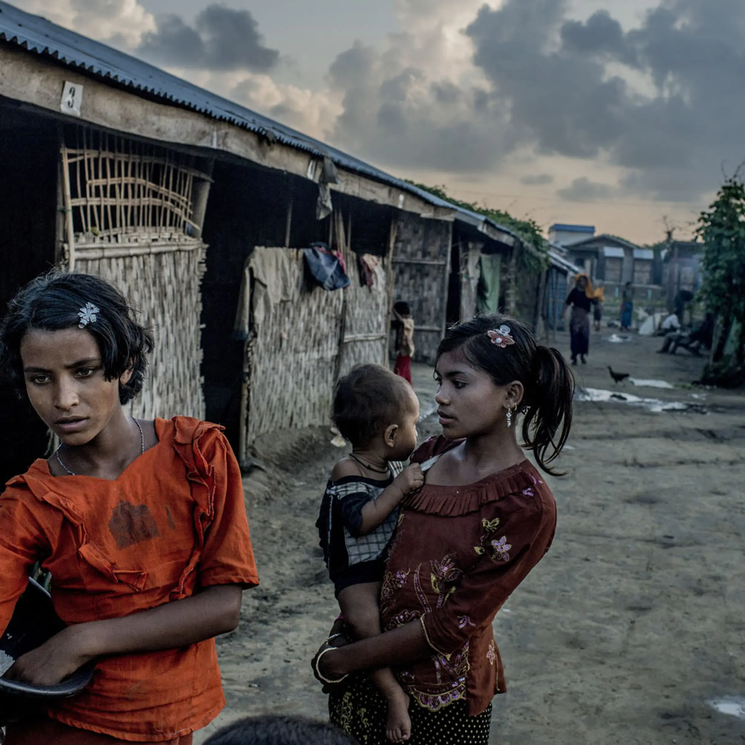 A camp full of Rohingya refugees on the edge of Sittwe, Myanmar.