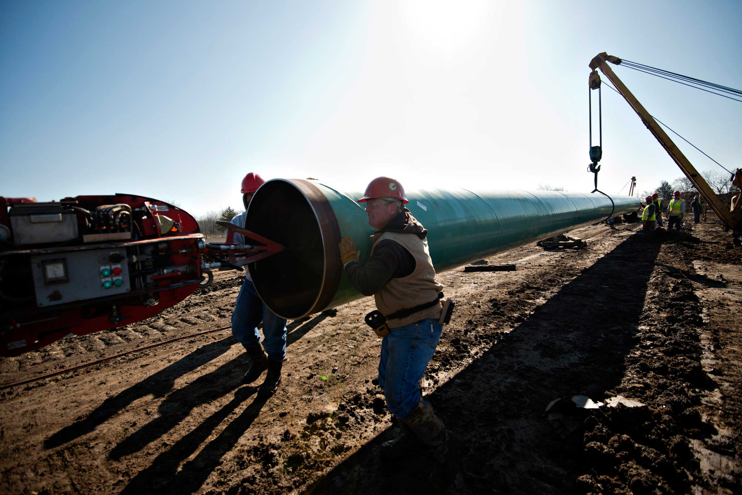 Construction Along The Keystone XL Pipeline