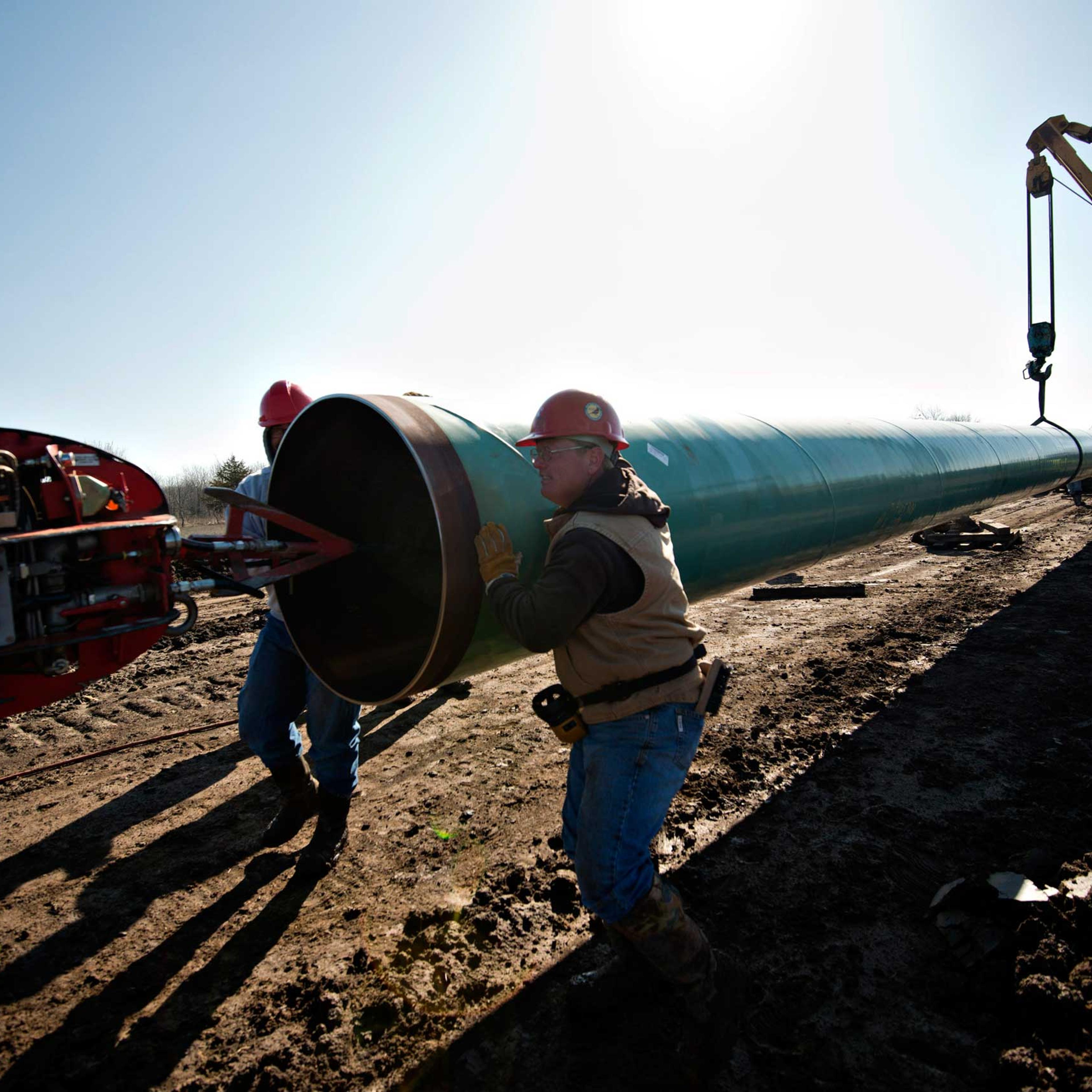 Construction Along The Keystone XL Pipeline