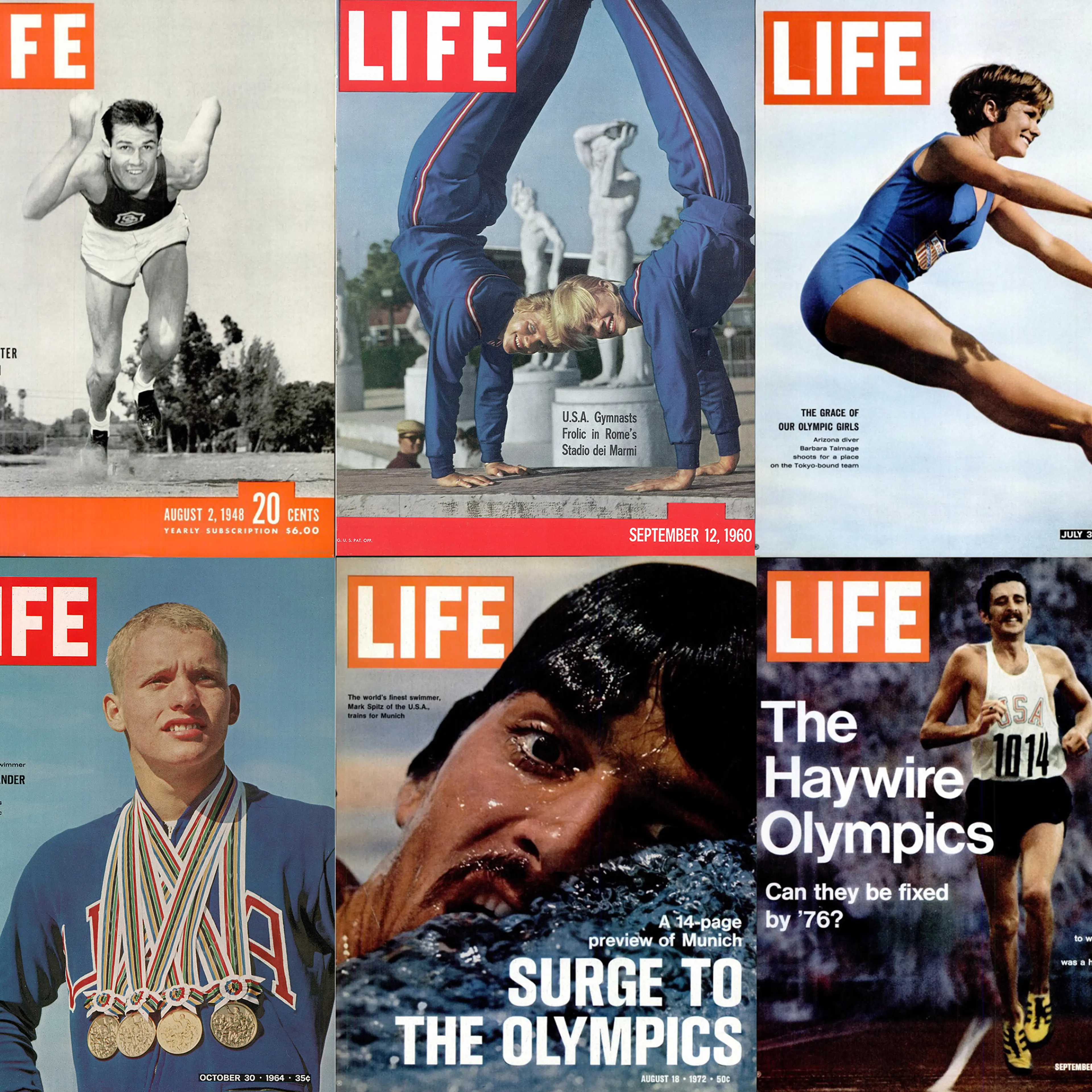 LIFE magazine Olympic covers through the years.