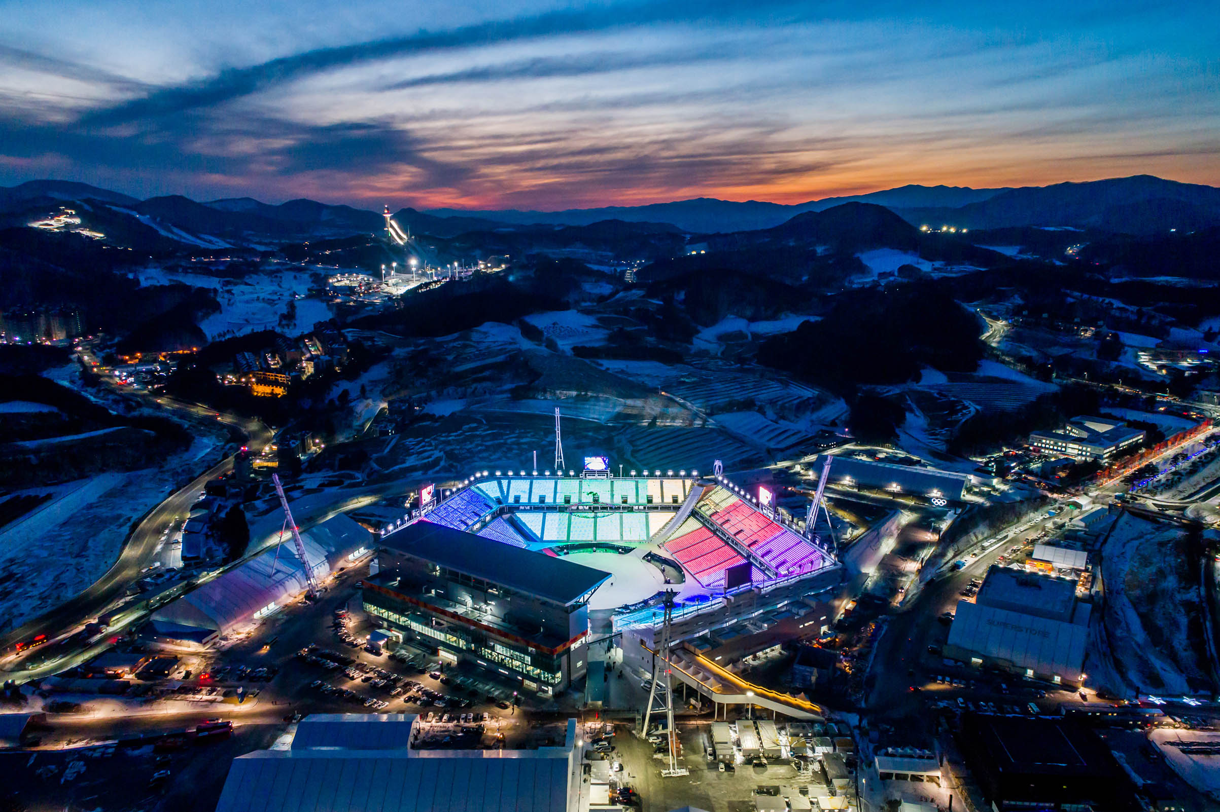 Aerial Views Of The 2018 Winter Olympics Venues