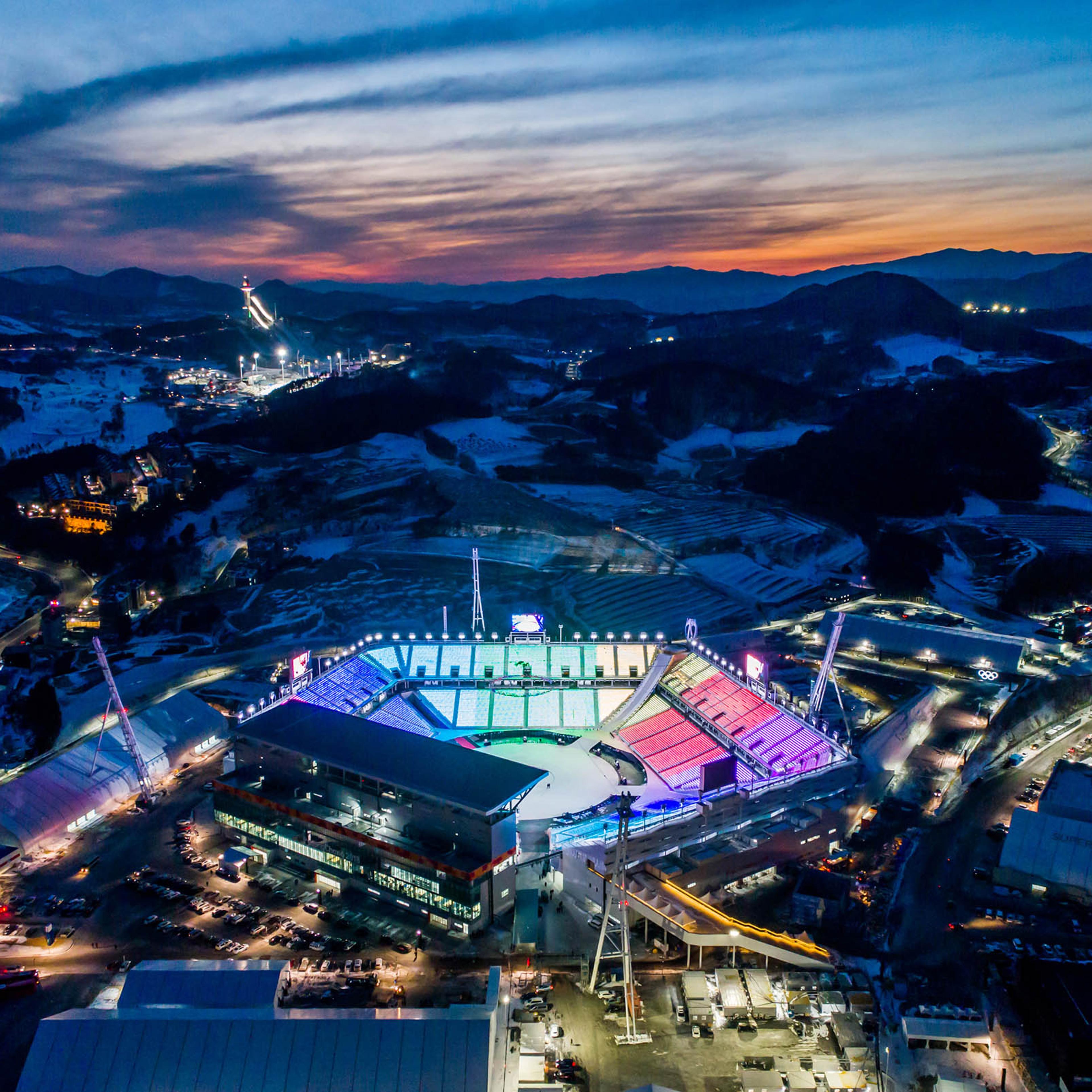 Aerial Views Of The 2018 Winter Olympics Venues