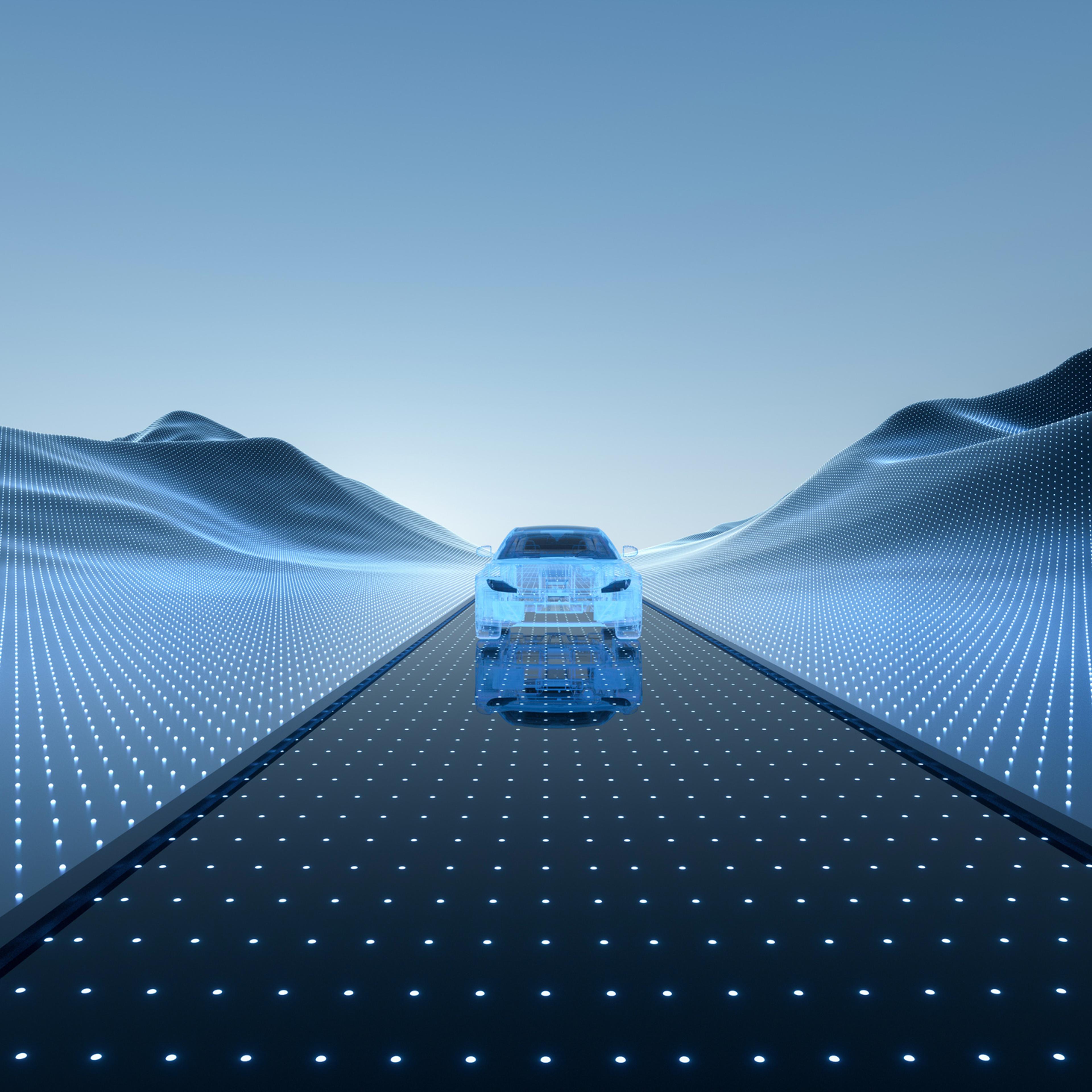 Smart cars driving on the blue data highway