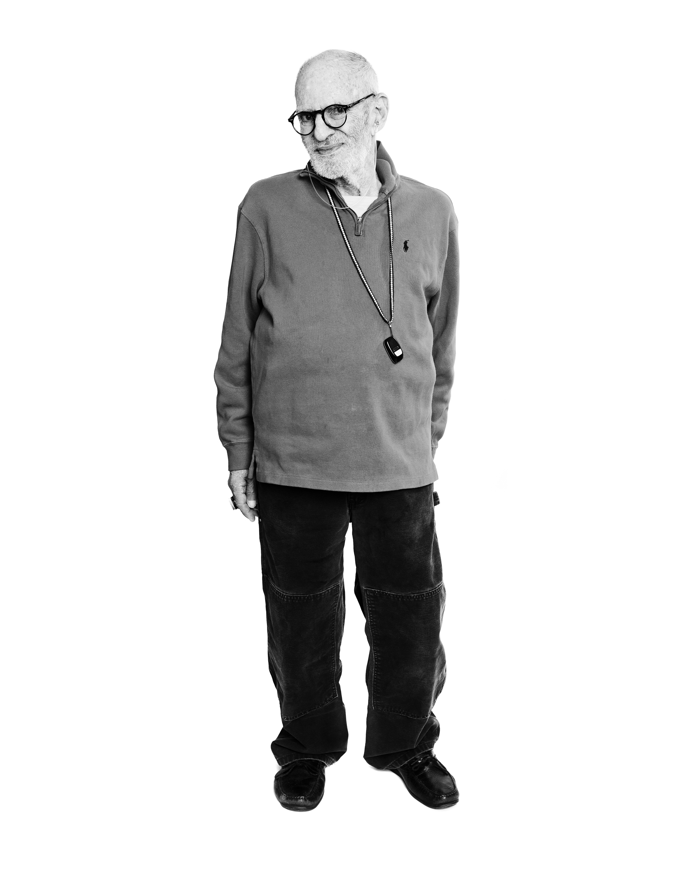 Larry Kramer photographed at his home in NYC.